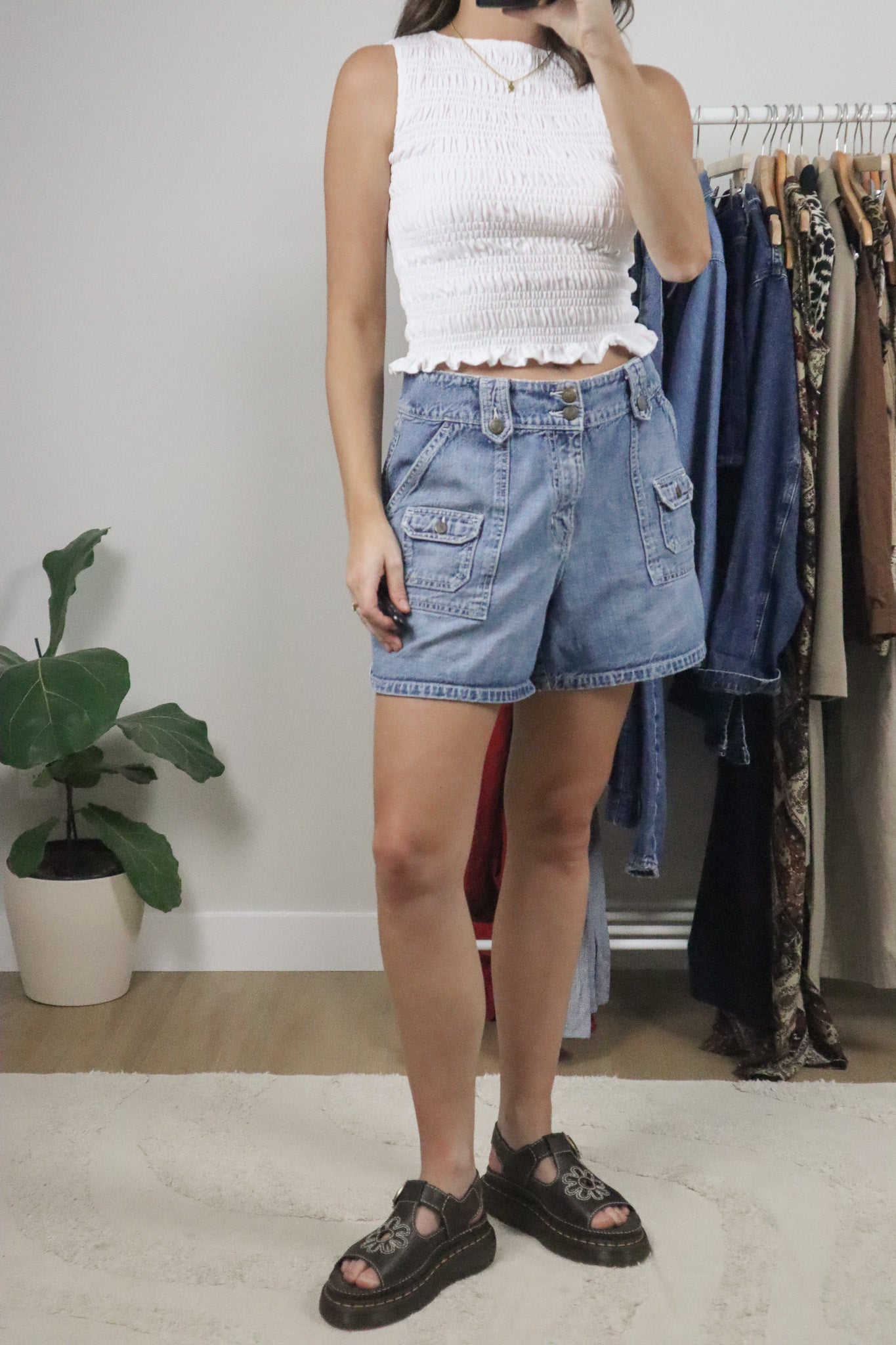 Vintage x Denim Cargo Shorts (12)