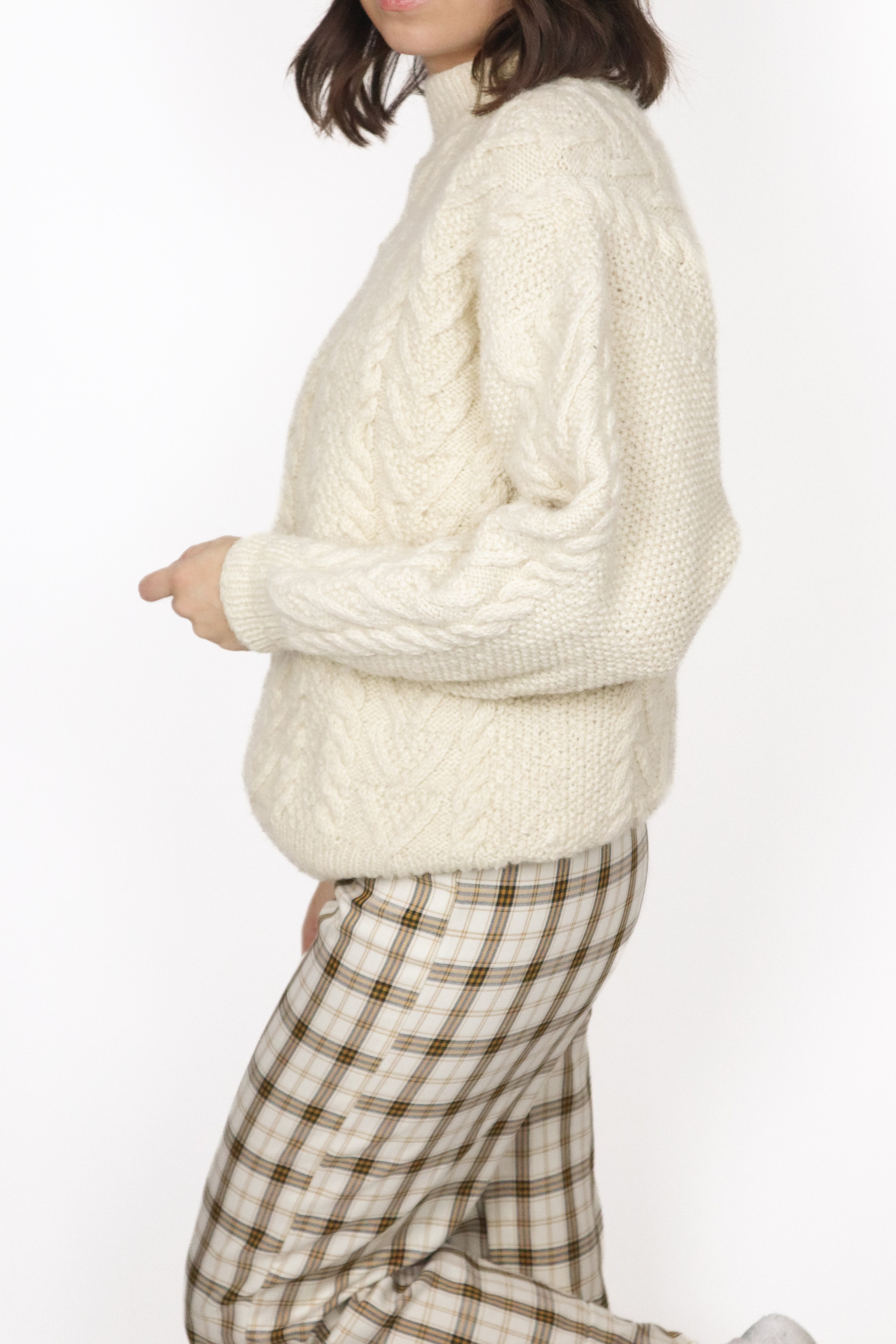 Hand Knit x Wool Chunky Sweater (XS/S)