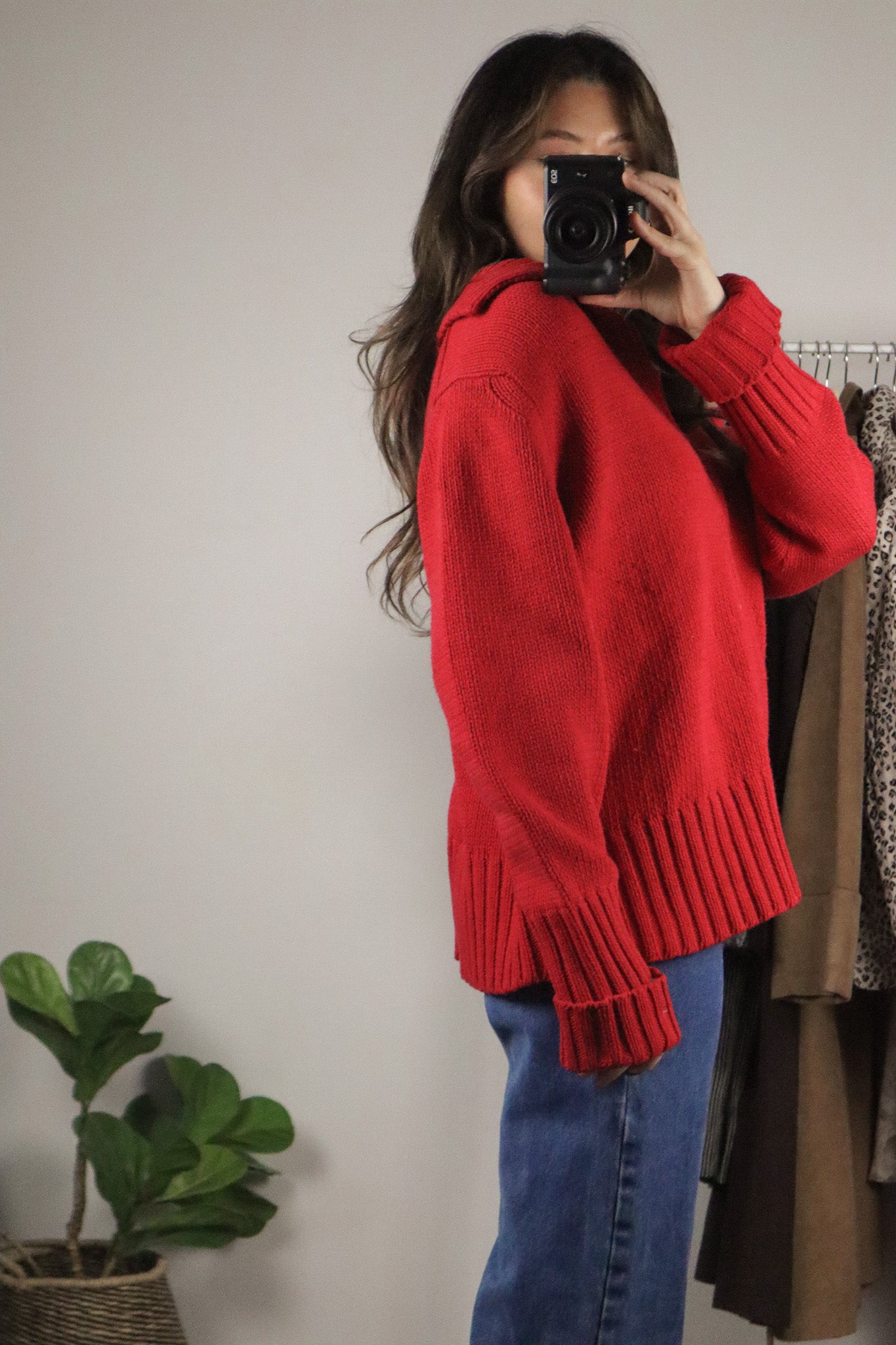 Vintage x Zip-Up Cardigan (L)