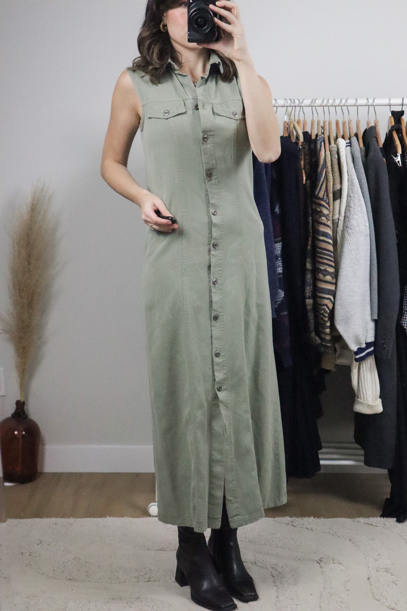 Deadstock x Made in Canada x Vintage x Button Maxi Dress (4/6)