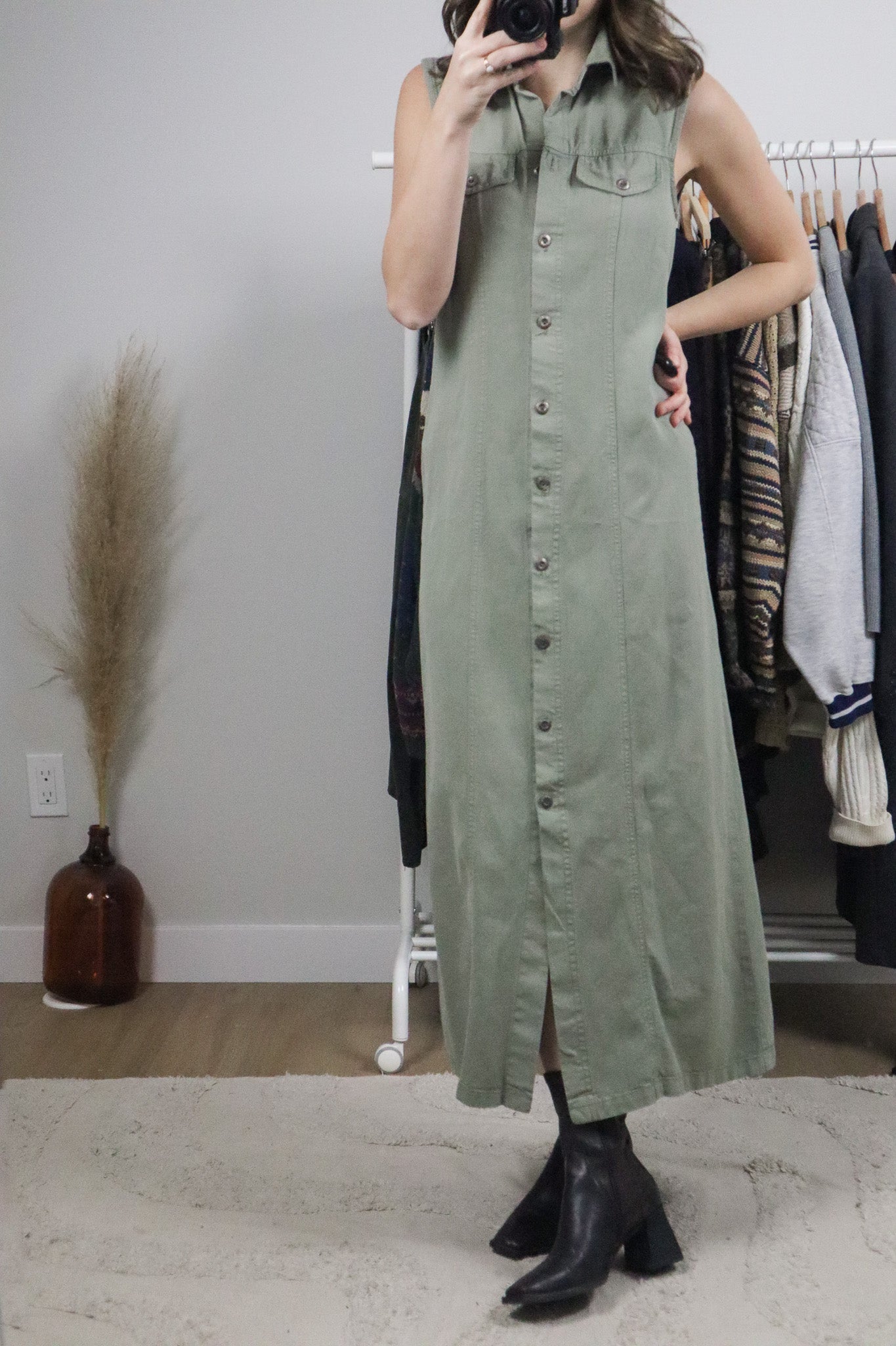 Deadstock x Made in Canada x Vintage x Button Maxi Dress (4/6)