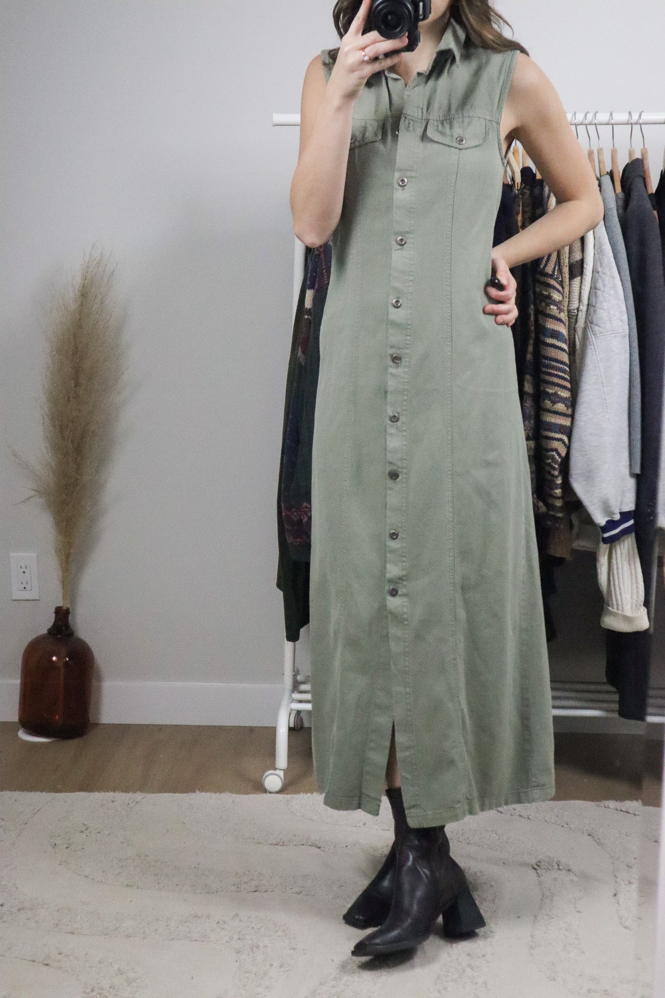 Deadstock x Made in Canada x Vintage x Button Maxi Dress (4/6)