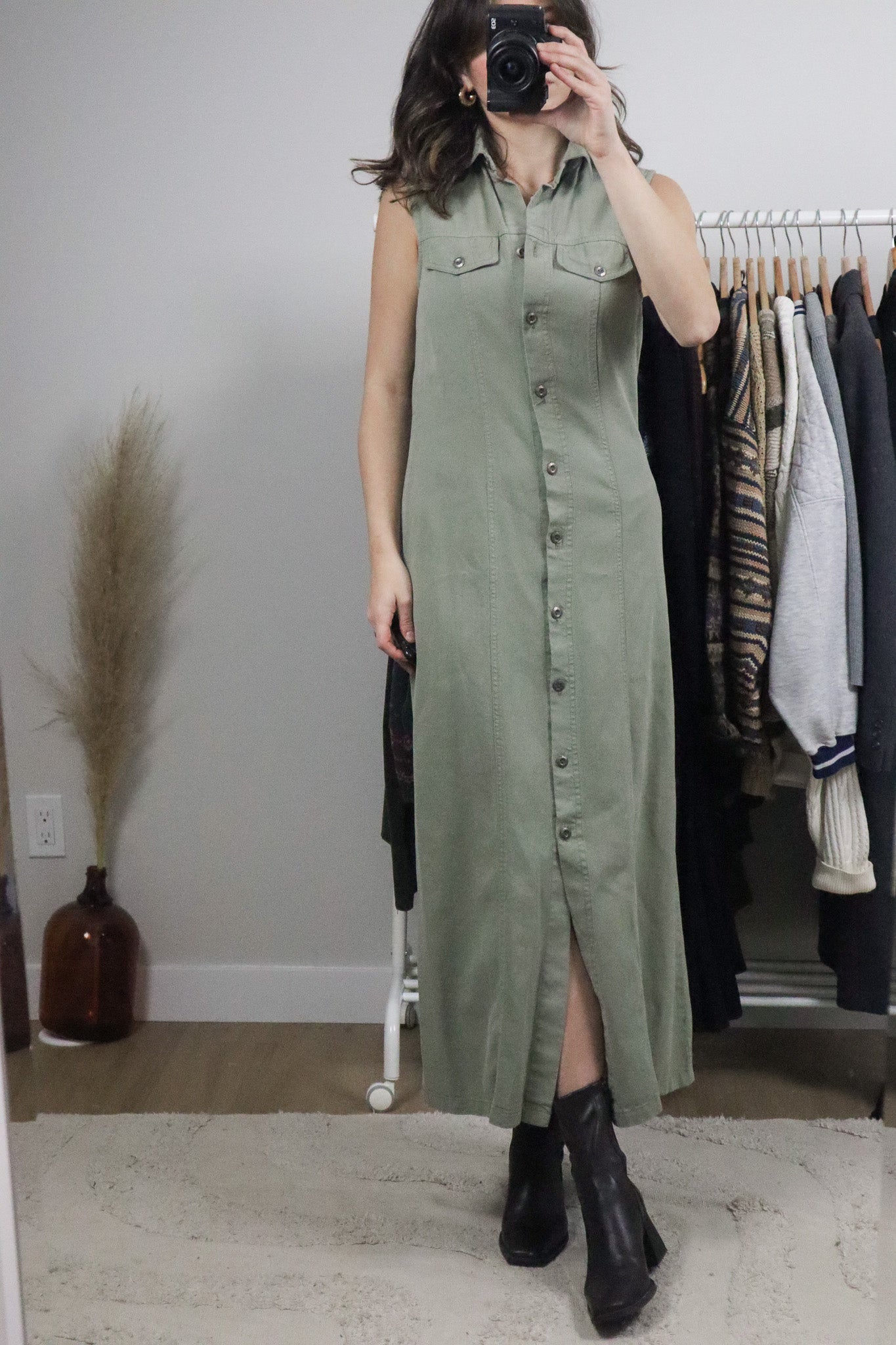 Deadstock x Made in Canada x Vintage x Button Maxi Dress (4/6)