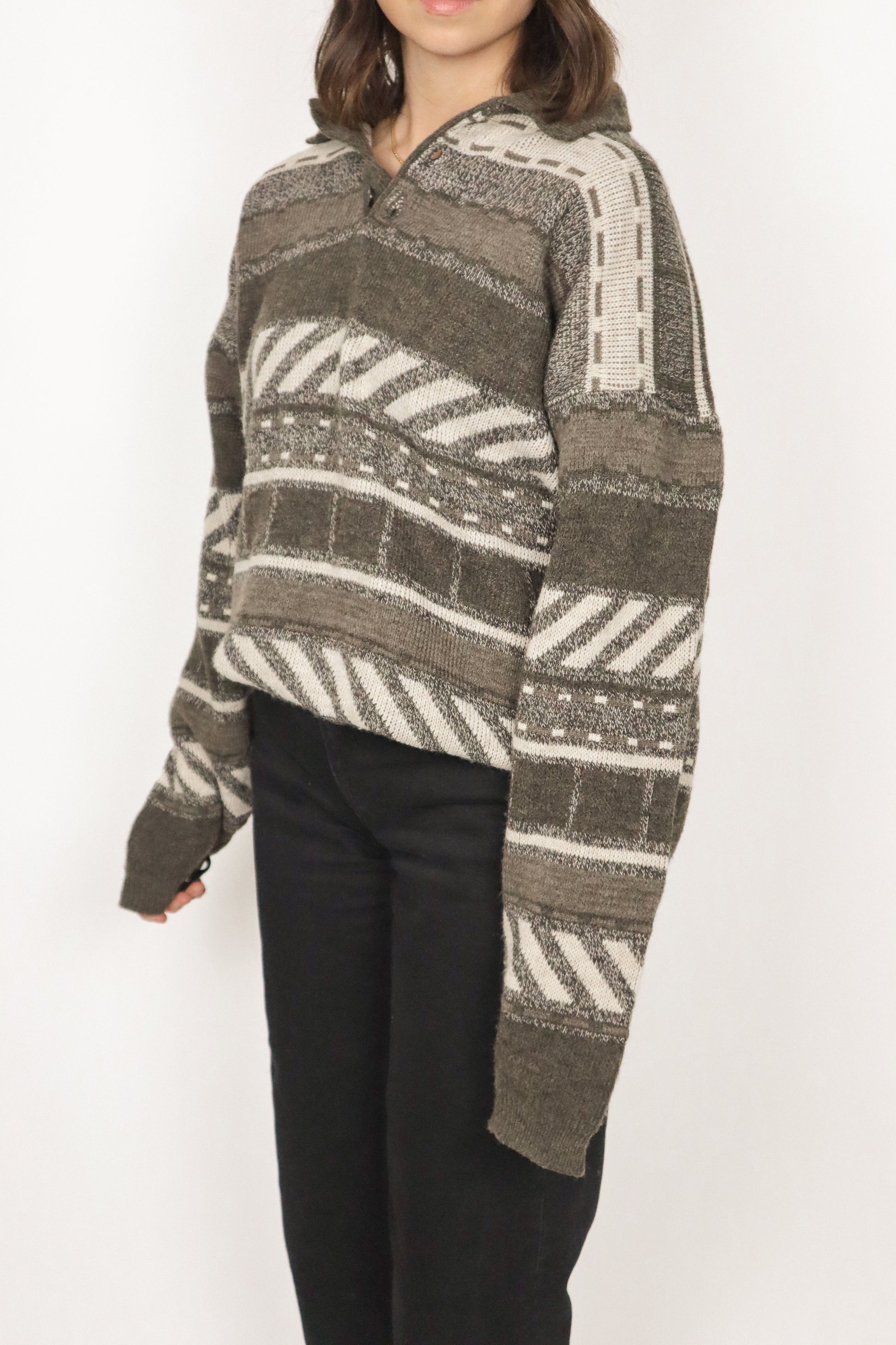 Made in Canada x Vintage x Patterned Knit (M/L)