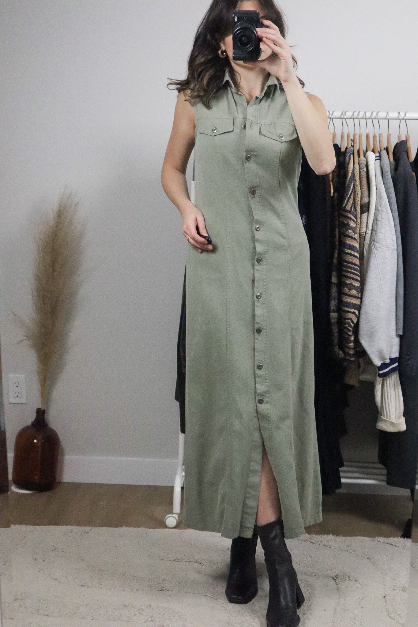 Deadstock x Made in Canada x Vintage x Button Maxi Dress (4/6)