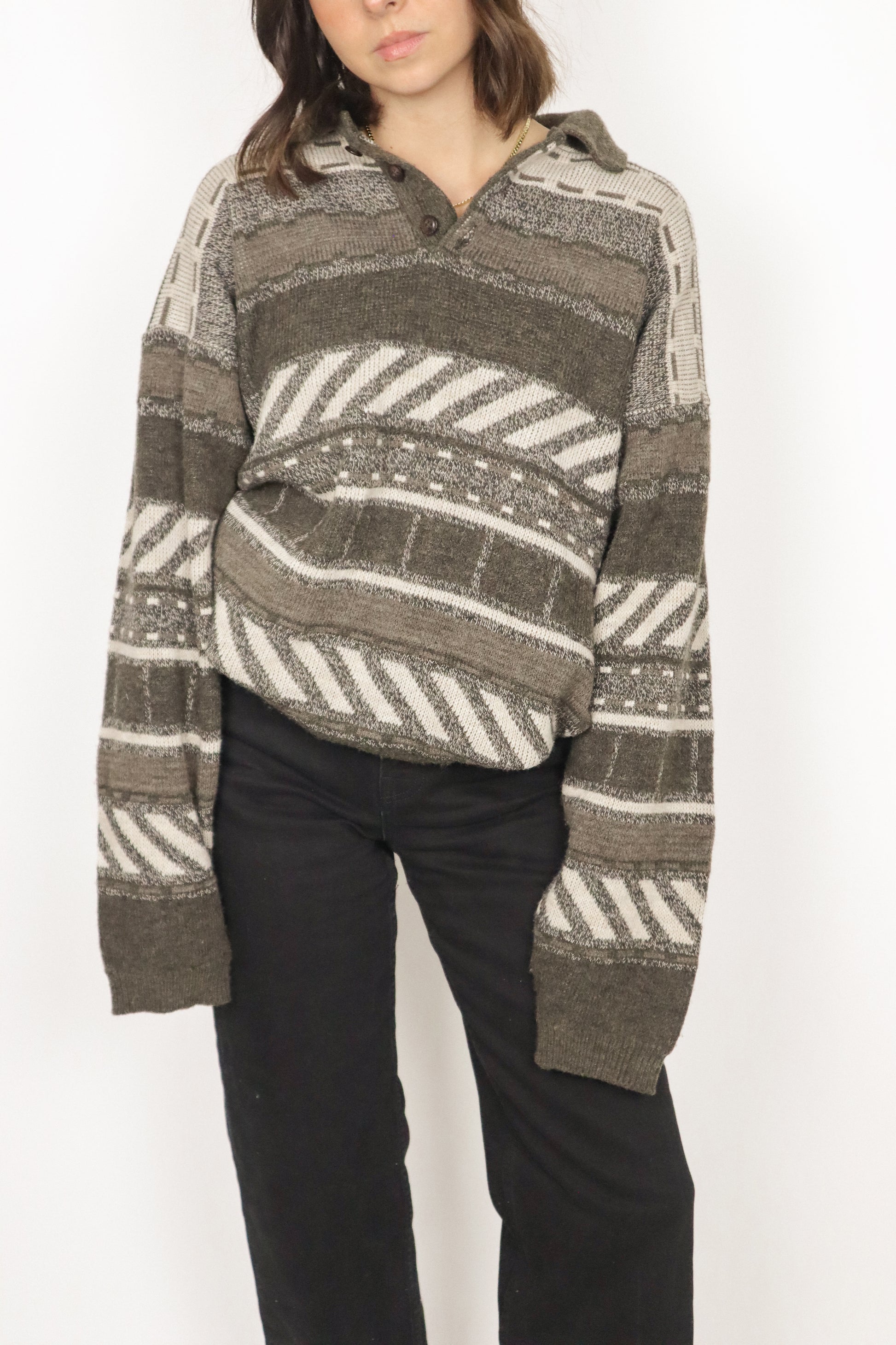 Made in Canada x Vintage x Patterned Knit (M/L)
