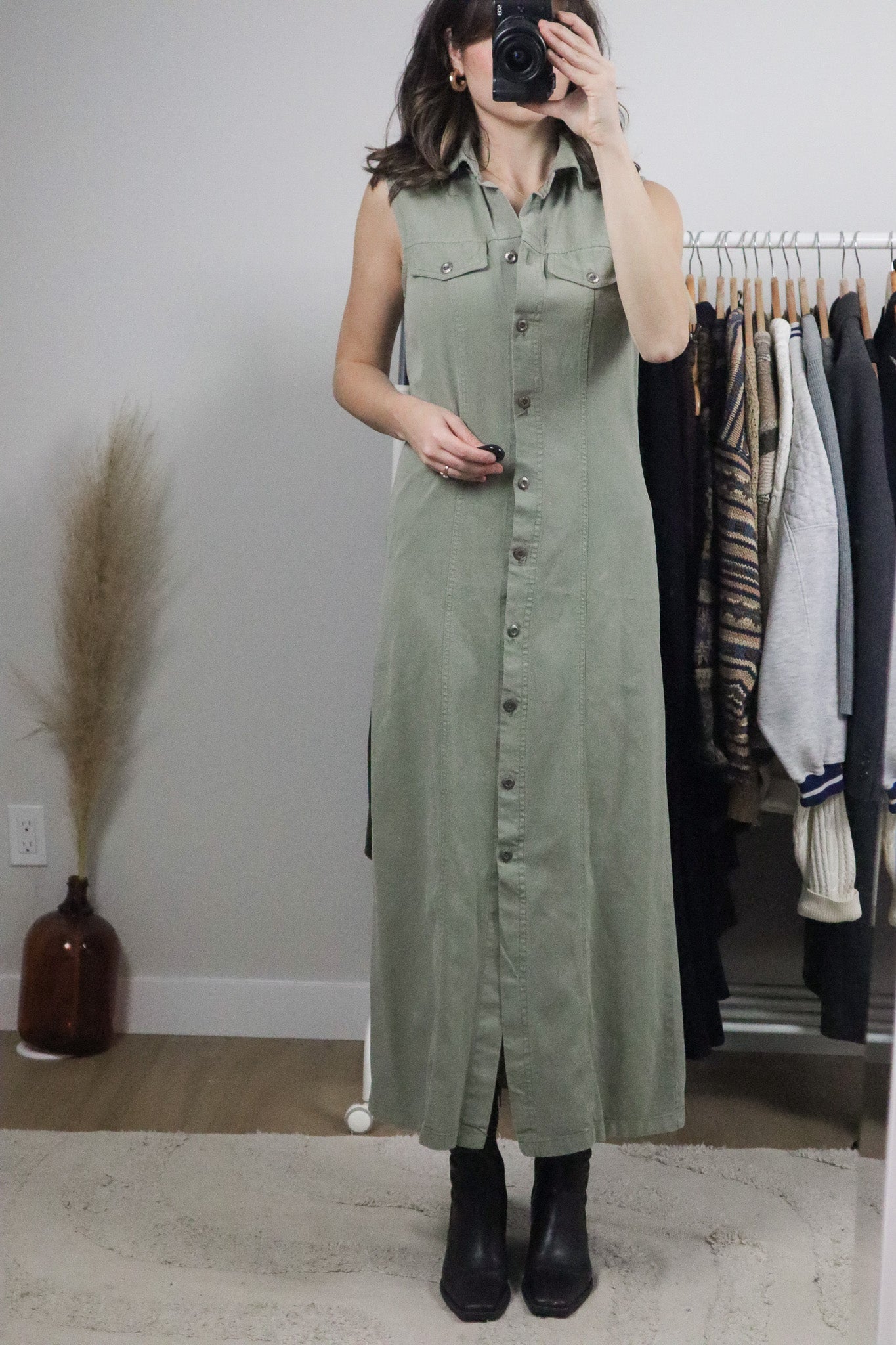 Deadstock x Made in Canada x Vintage x Button Maxi Dress (4/6)