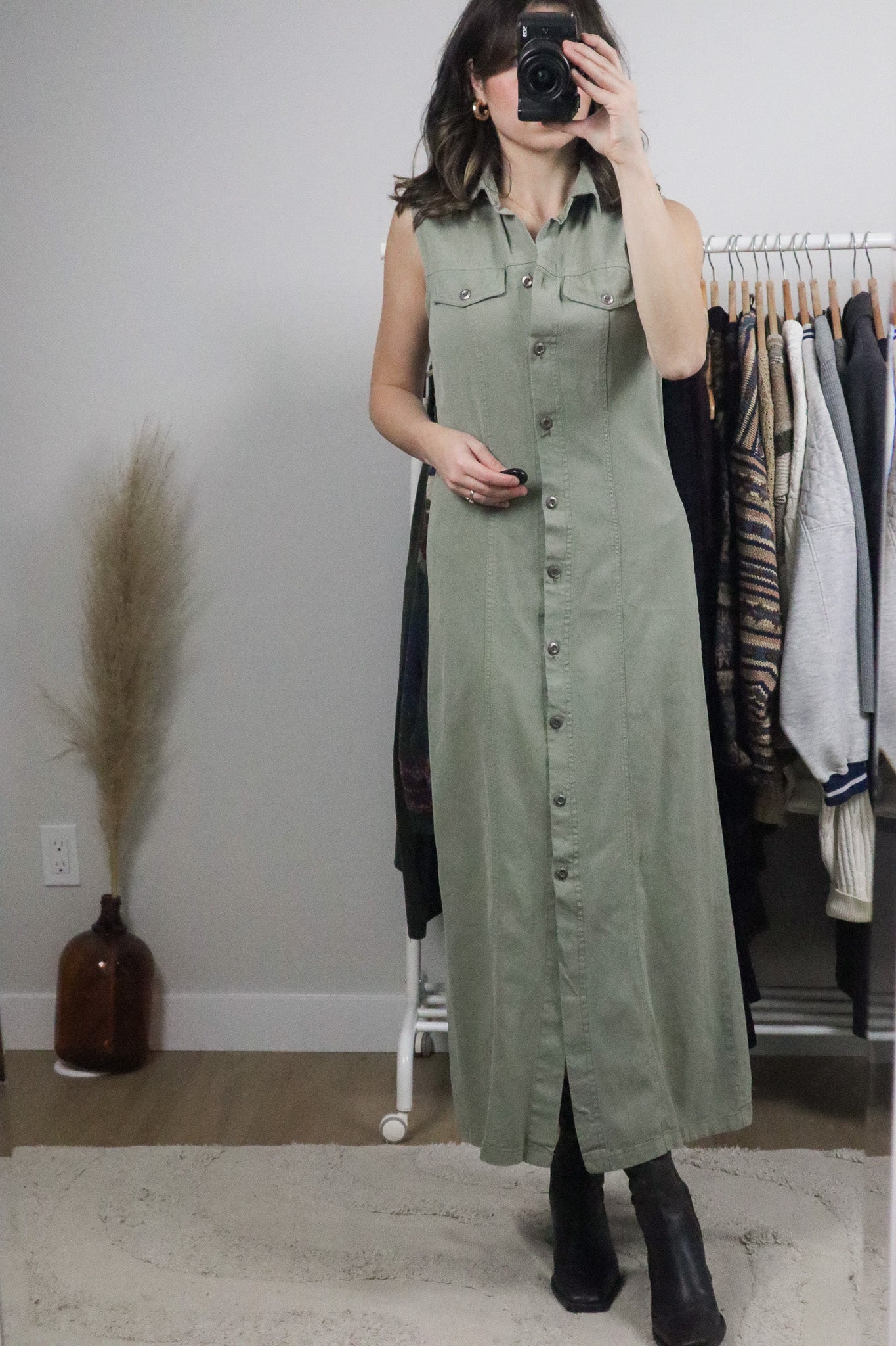 Deadstock x Made in Canada x Vintage x Button Maxi Dress (4/6)