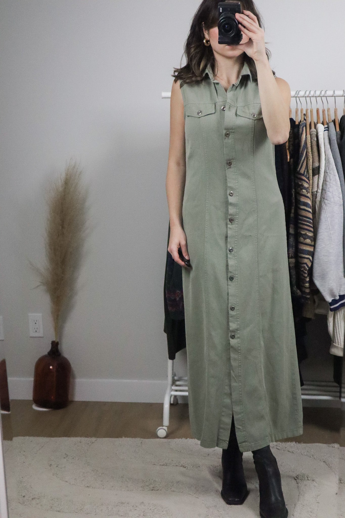Deadstock x Made in Canada x Vintage x Button Maxi Dress (4/6)