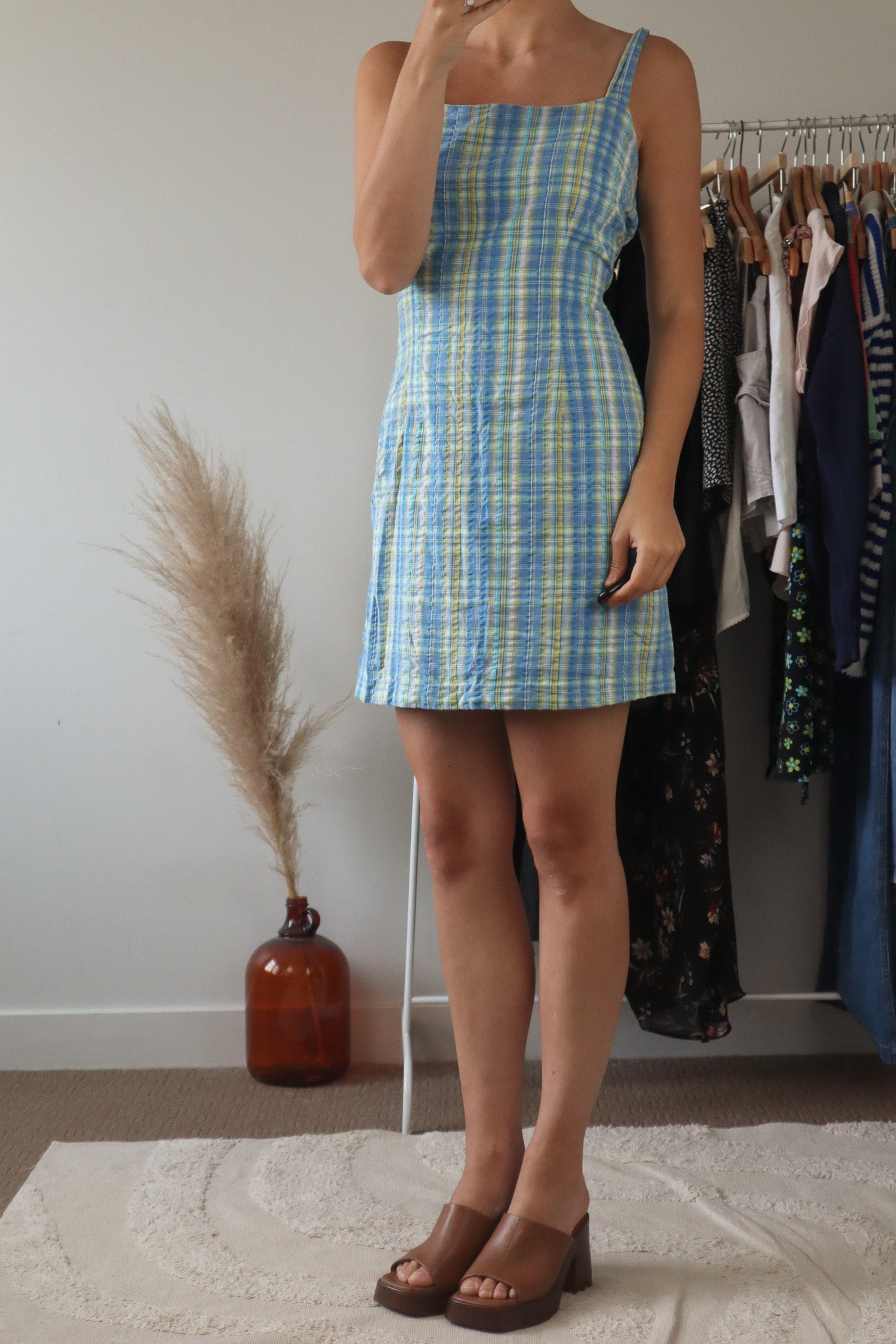 Vintage x Plaid Mini Dress (M)