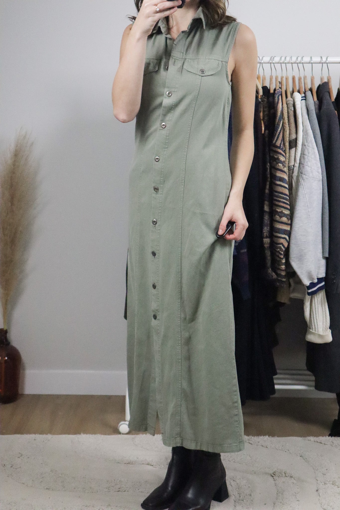 Deadstock x Made in Canada x Vintage x Button Maxi Dress (4/6)