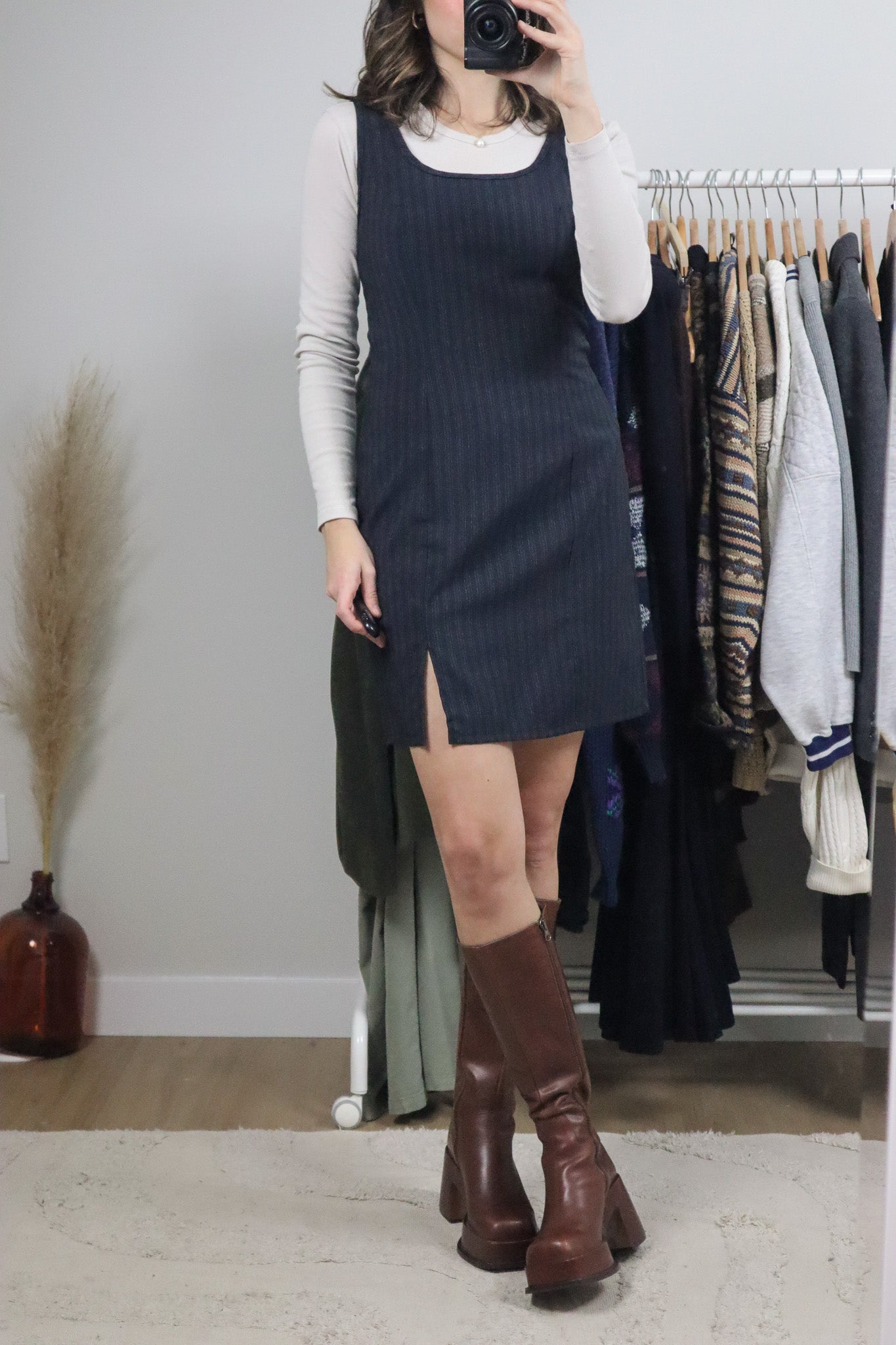 Vintage x Pinstrip Mini Dress (6/8)