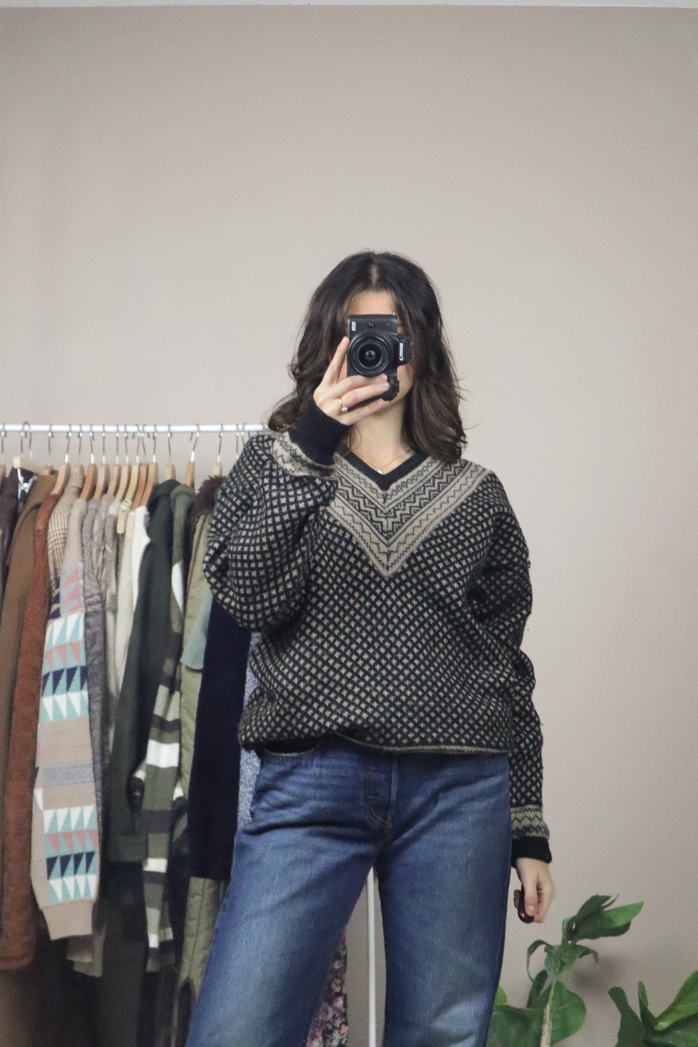Vintage x Wool Patterned Knit (M)