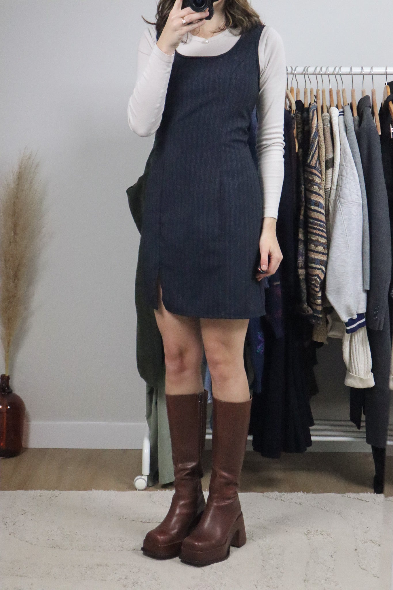 Vintage x Pinstrip Mini Dress (6/8)