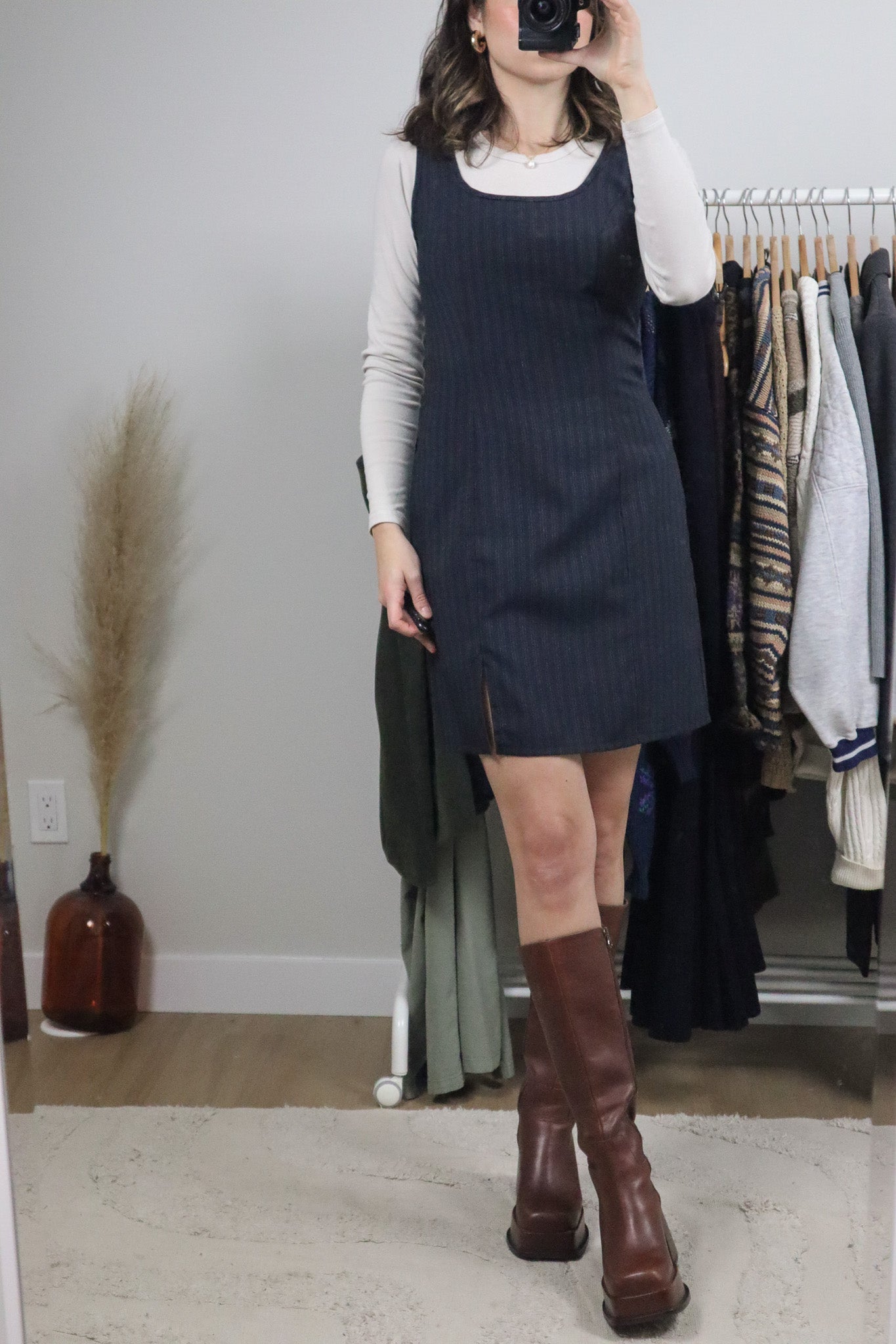 Vintage x Pinstrip Mini Dress (6/8)