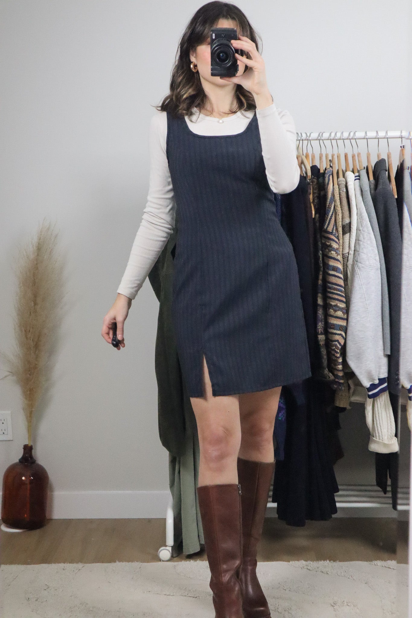 Vintage x Pinstrip Mini Dress (6/8)