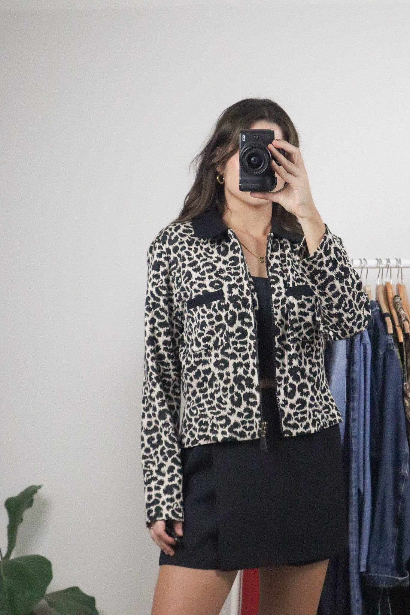 Made in Canada x Vintage x Cheetah Print Collared Cropped Jacket (6/8)