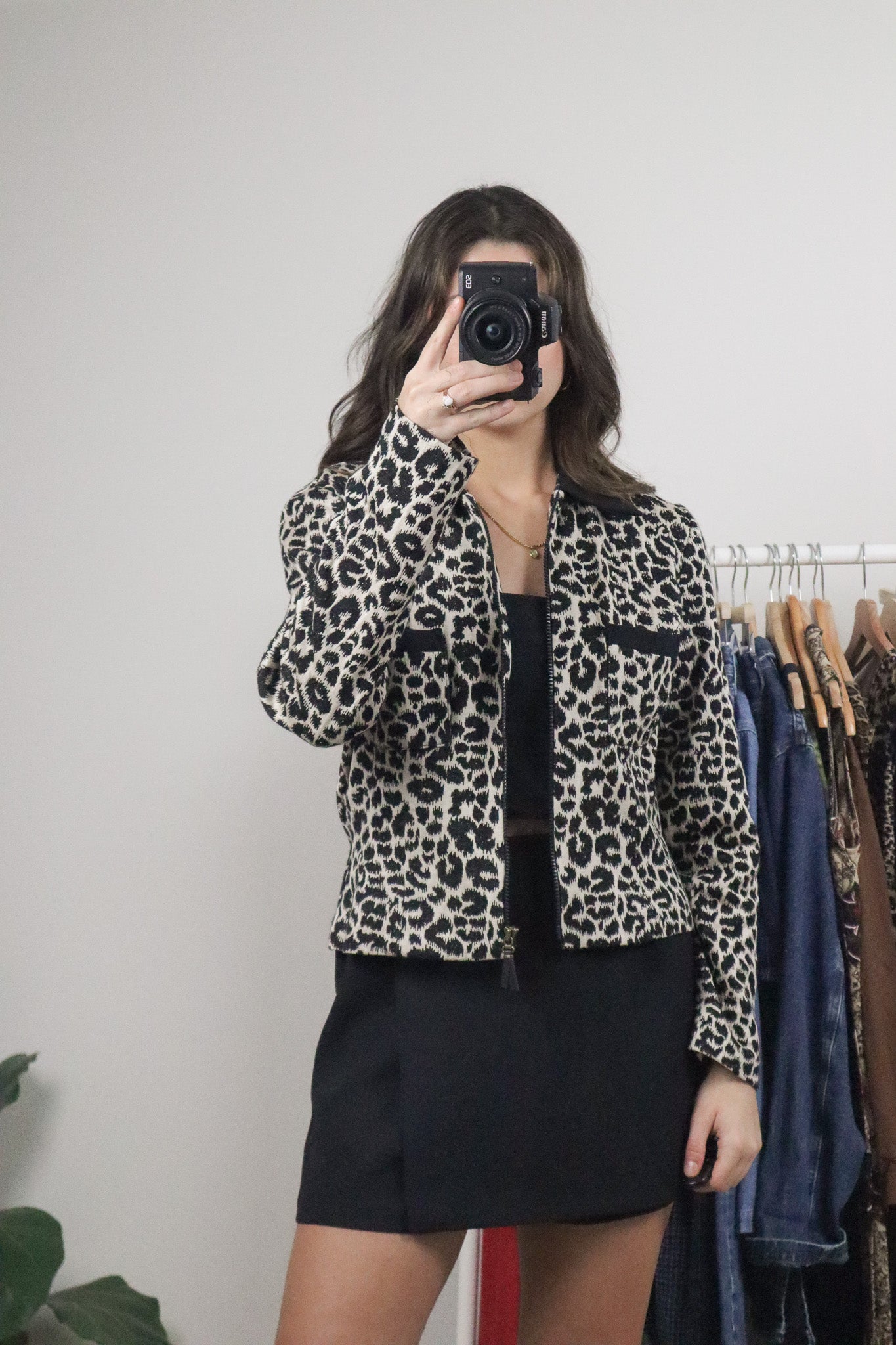 Made in Canada x Vintage x Cheetah Print Collared Cropped Jacket (6/8)