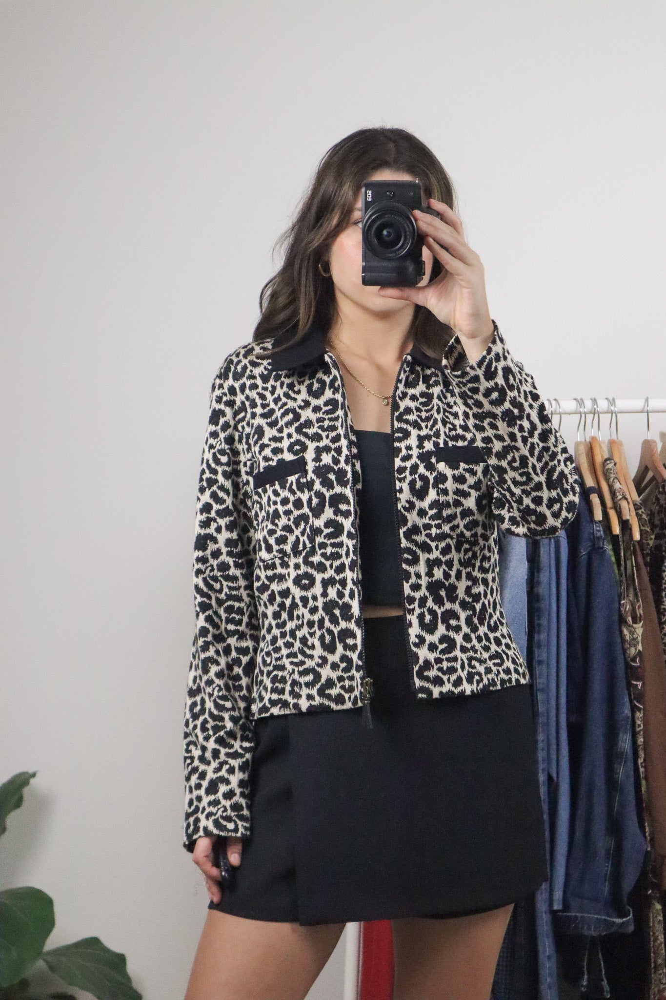 Made in Canada x Vintage x Cheetah Print Collared Cropped Jacket (6/8)