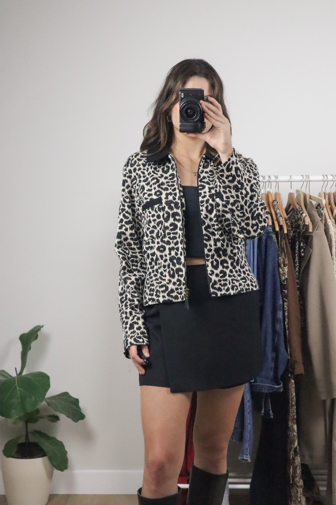 Made in Canada x Vintage x Cheetah Print Collared Cropped Jacket (6/8)