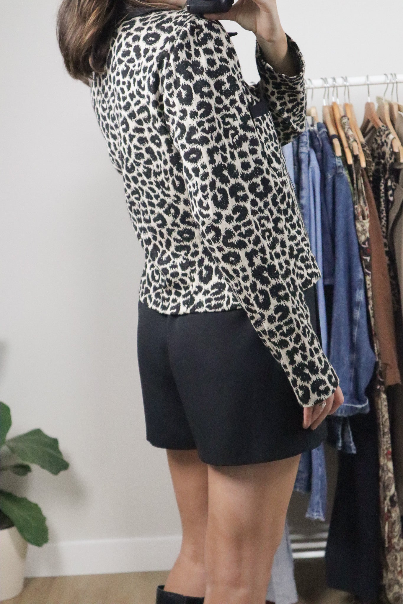 Made in Canada x Vintage x Cheetah Print Collared Cropped Jacket (6/8)