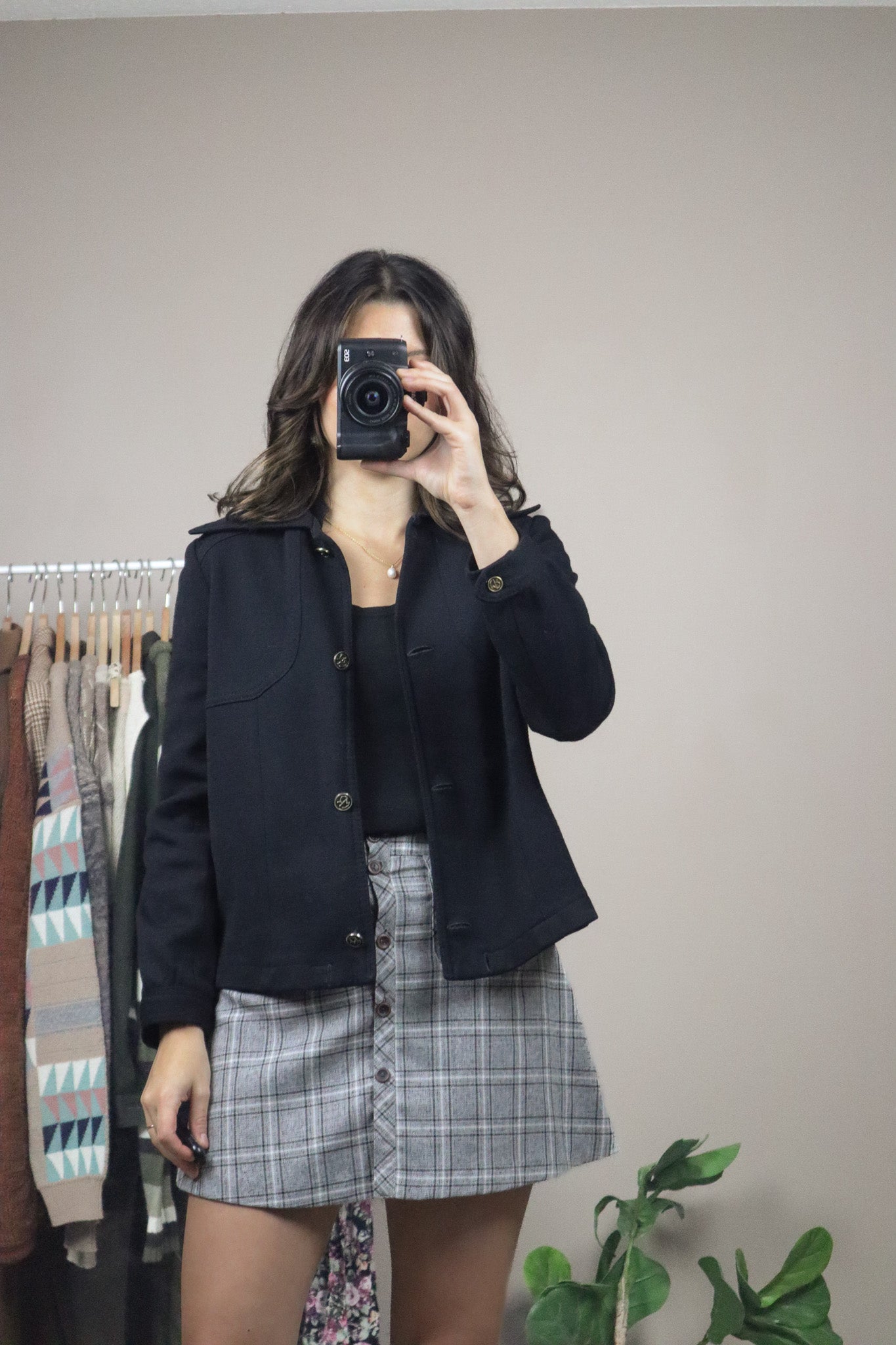 Vintage x Wool Cropped Jacket (XS-S)