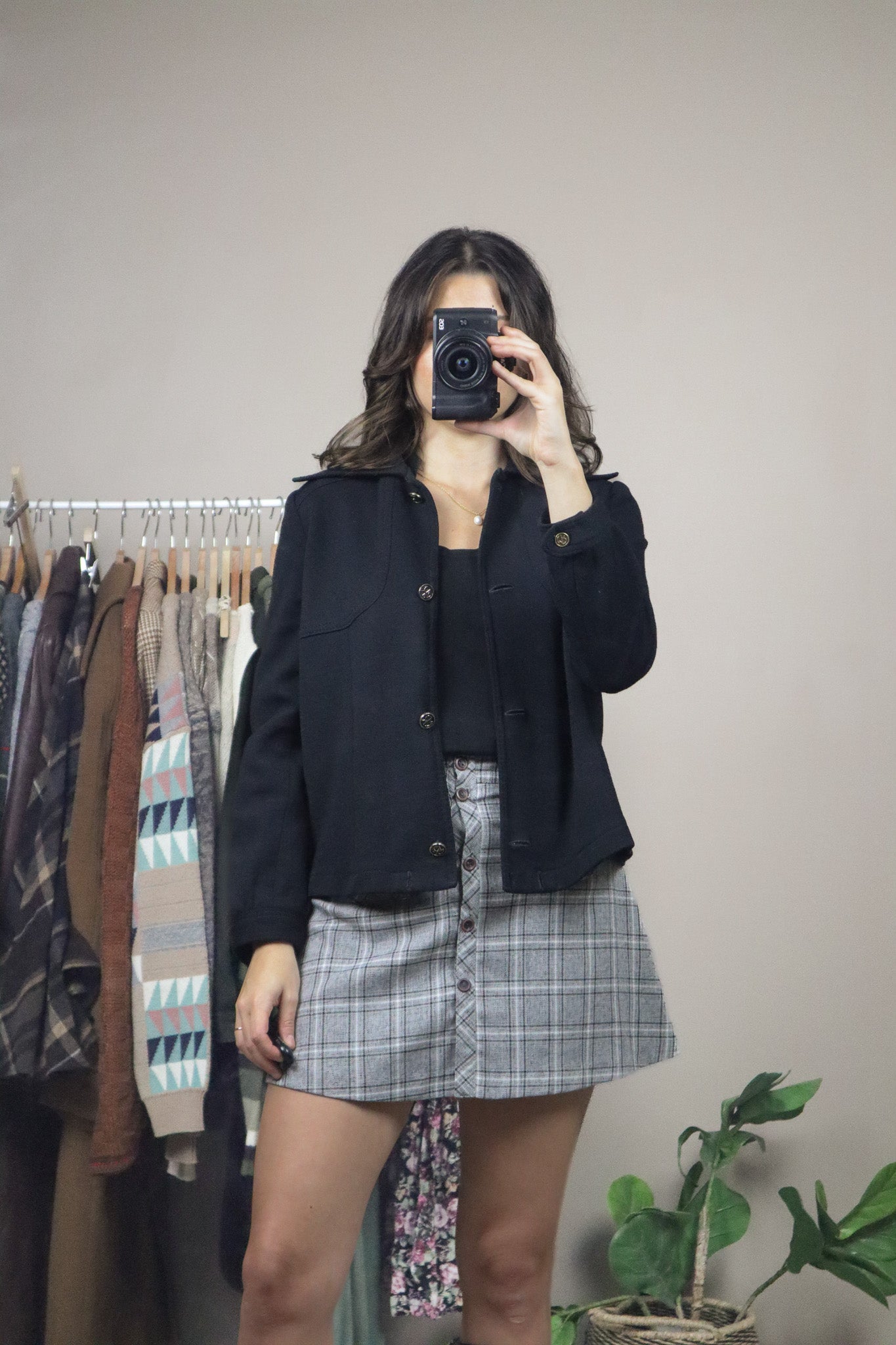 Vintage x Wool Cropped Jacket (XS-S)