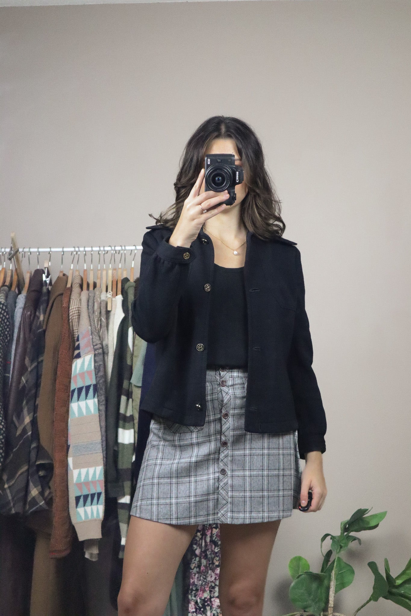Vintage x Wool Cropped Jacket (XS-S)