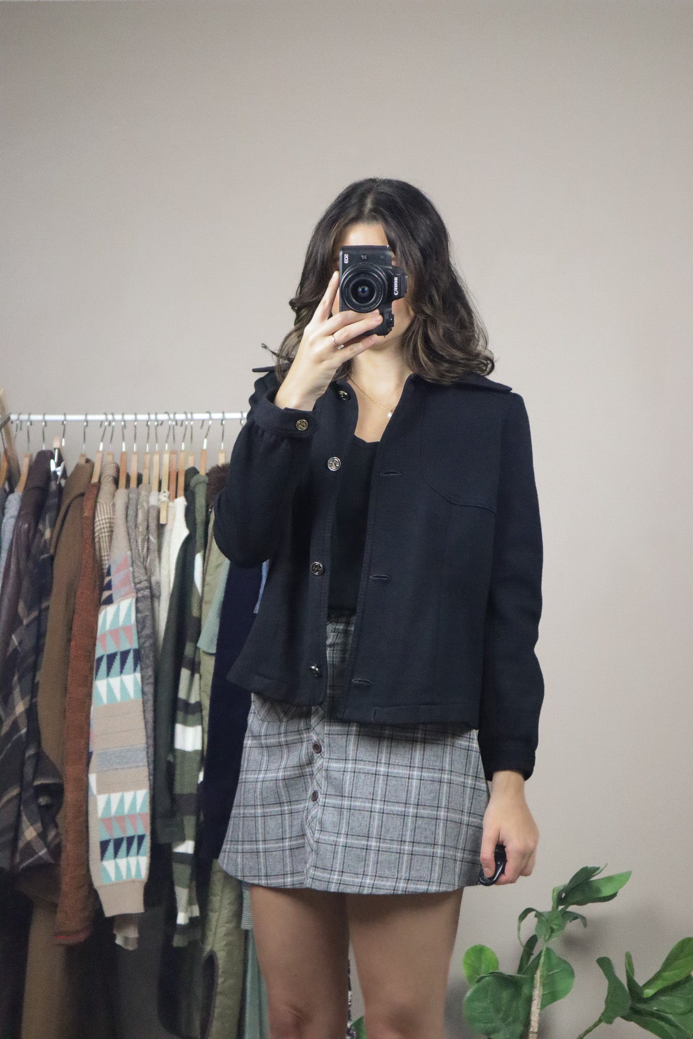 Vintage x Wool Cropped Jacket (XS-S)