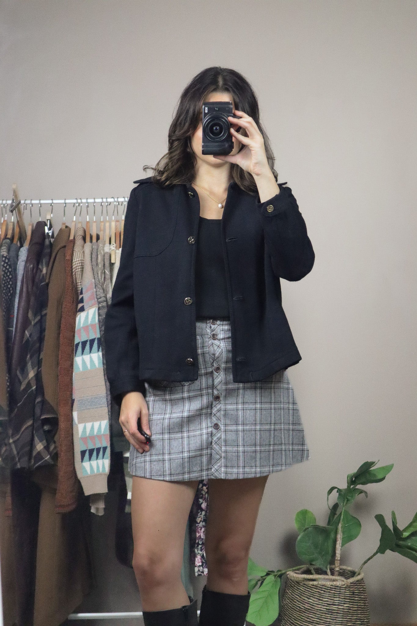 Vintage x Wool Cropped Jacket (XS-S)