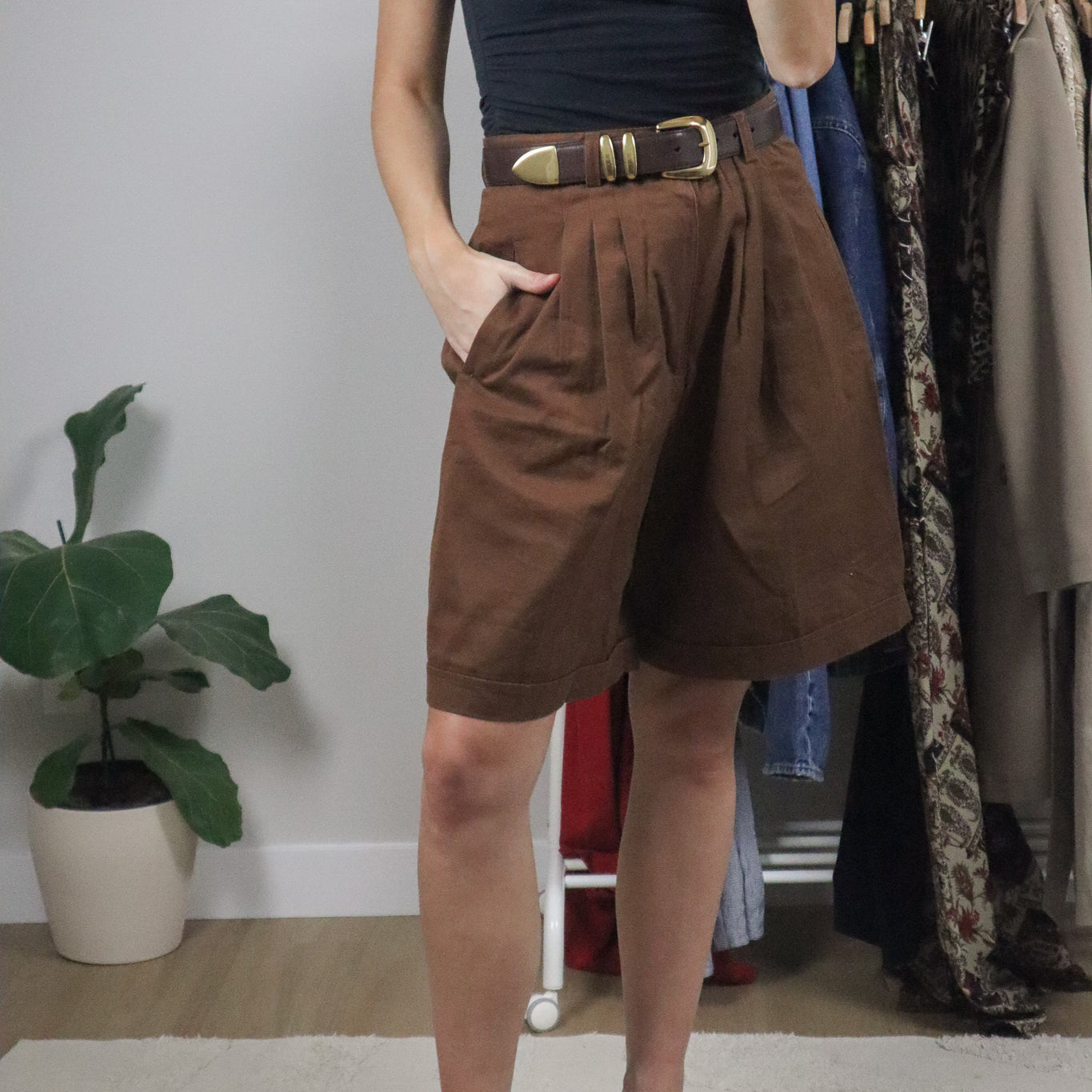 Vintage x Cotton Trouser Long Shorts (10)