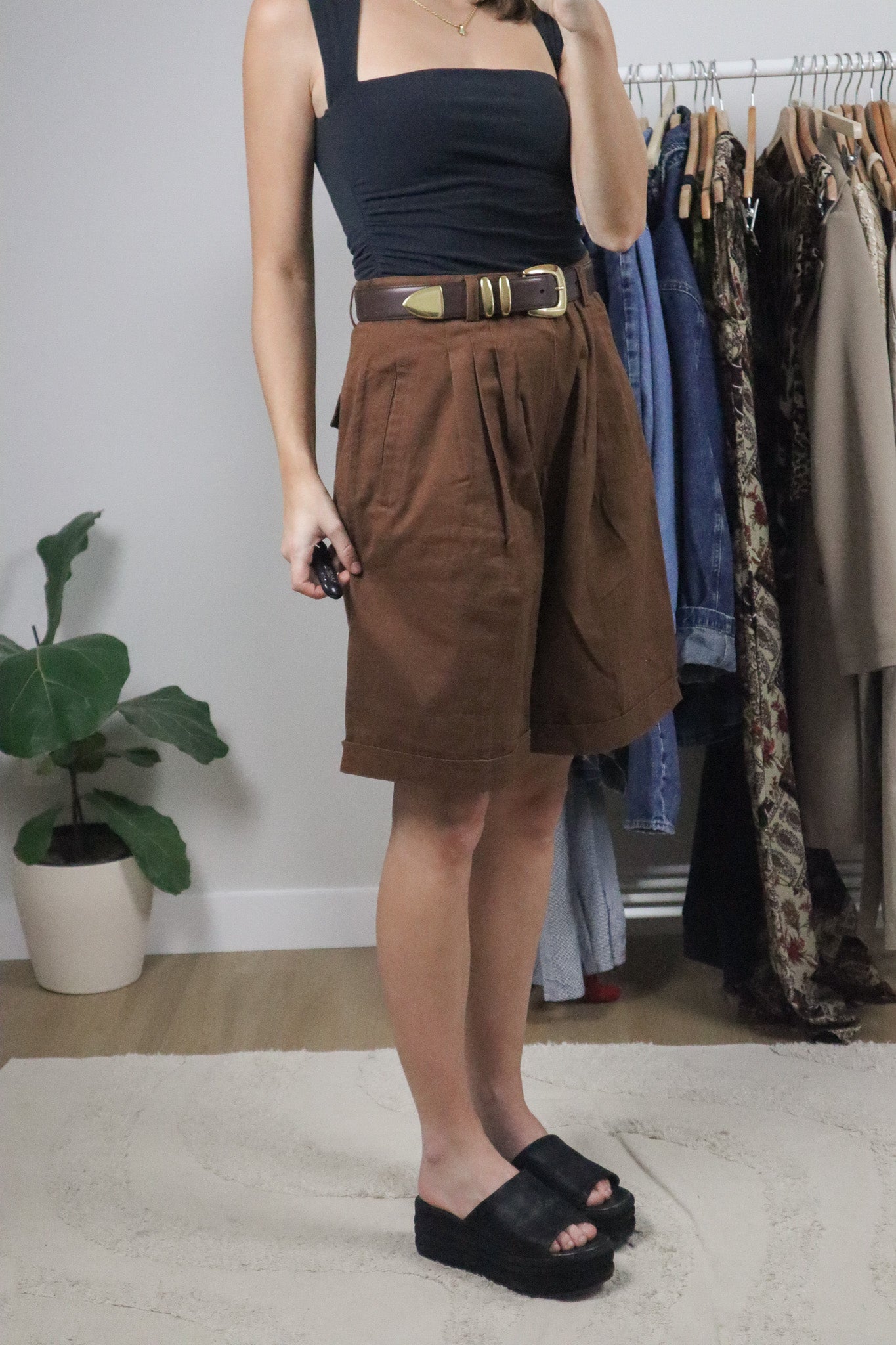 Vintage x Cotton Trouser Long Shorts (10)