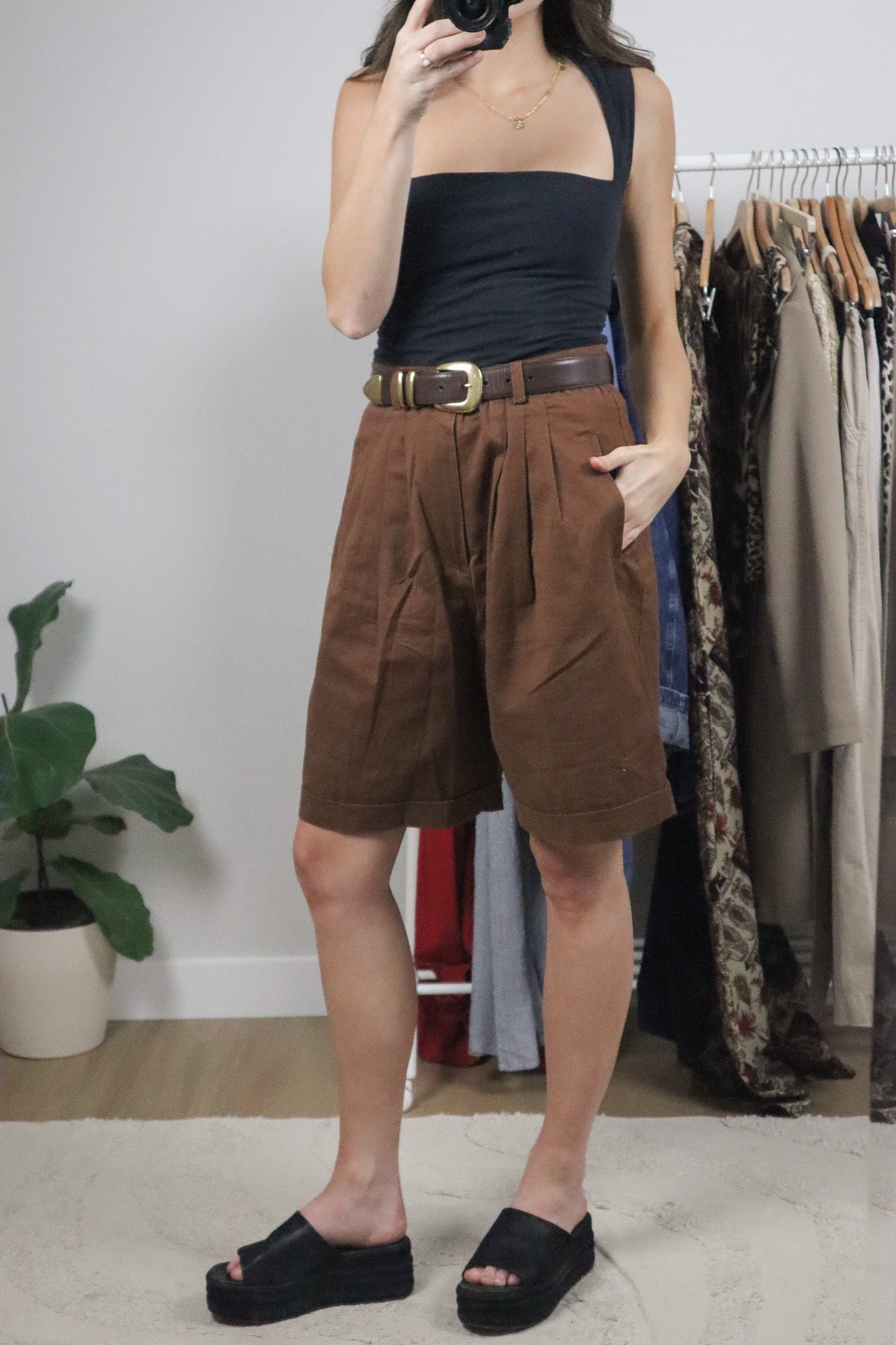 Vintage x Cotton Trouser Long Shorts (10)