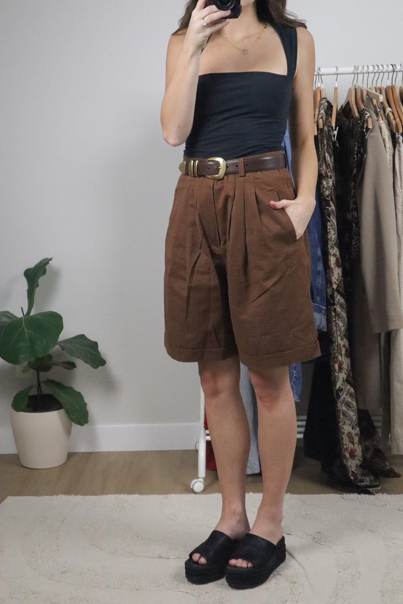 Vintage x Cotton Trouser Long Shorts (10)