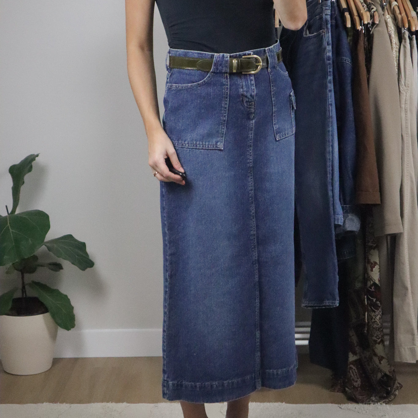 Made in Canada x Vintage x Denim Maxi Skirt (6)