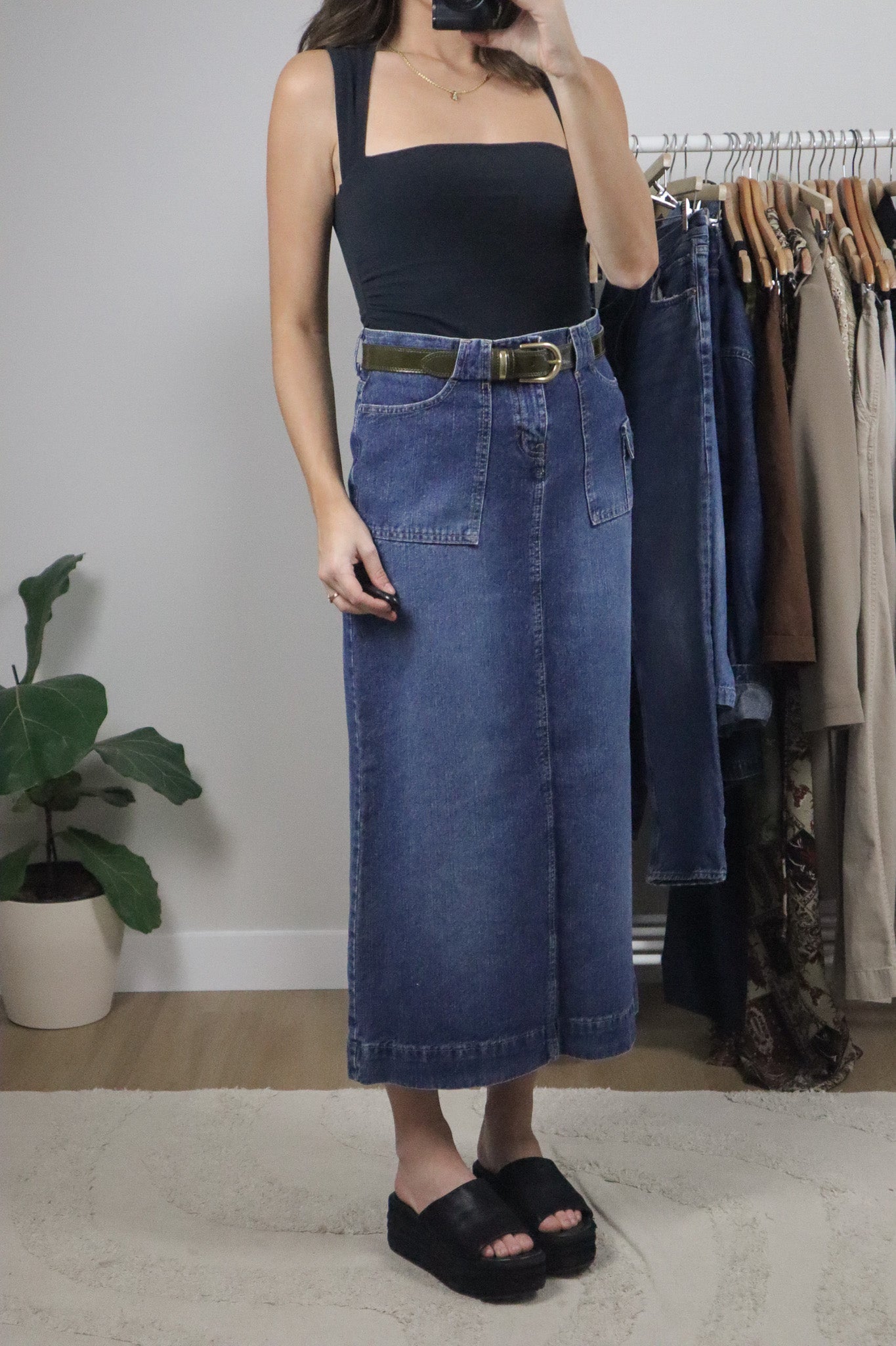 Made in Canada x Vintage x Denim Maxi Skirt (6)