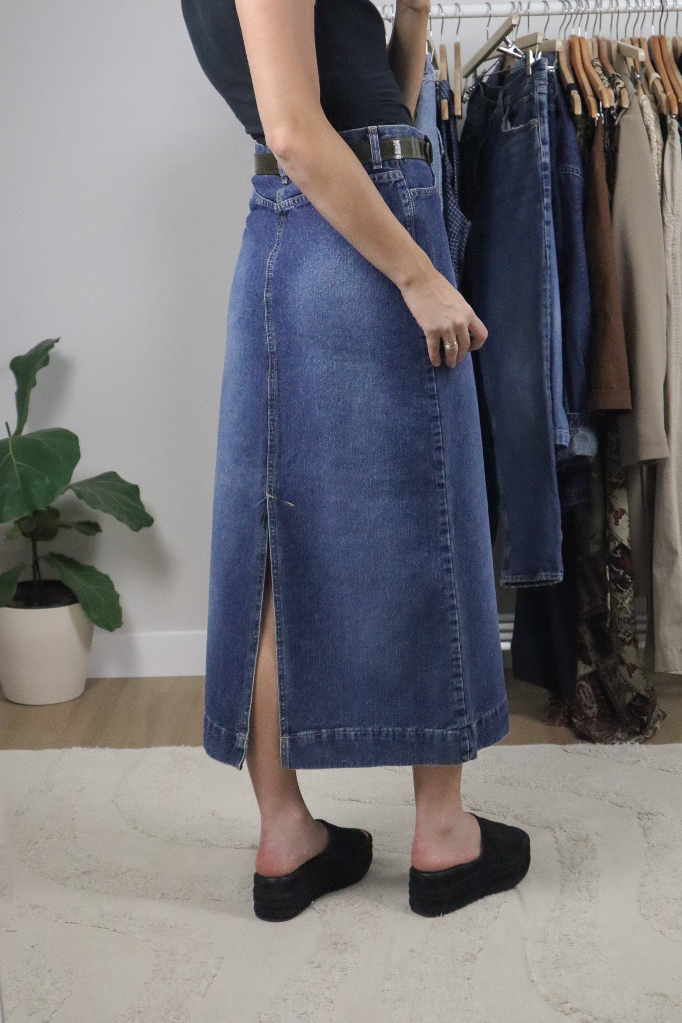 Made in Canada x Vintage x Denim Maxi Skirt (6)