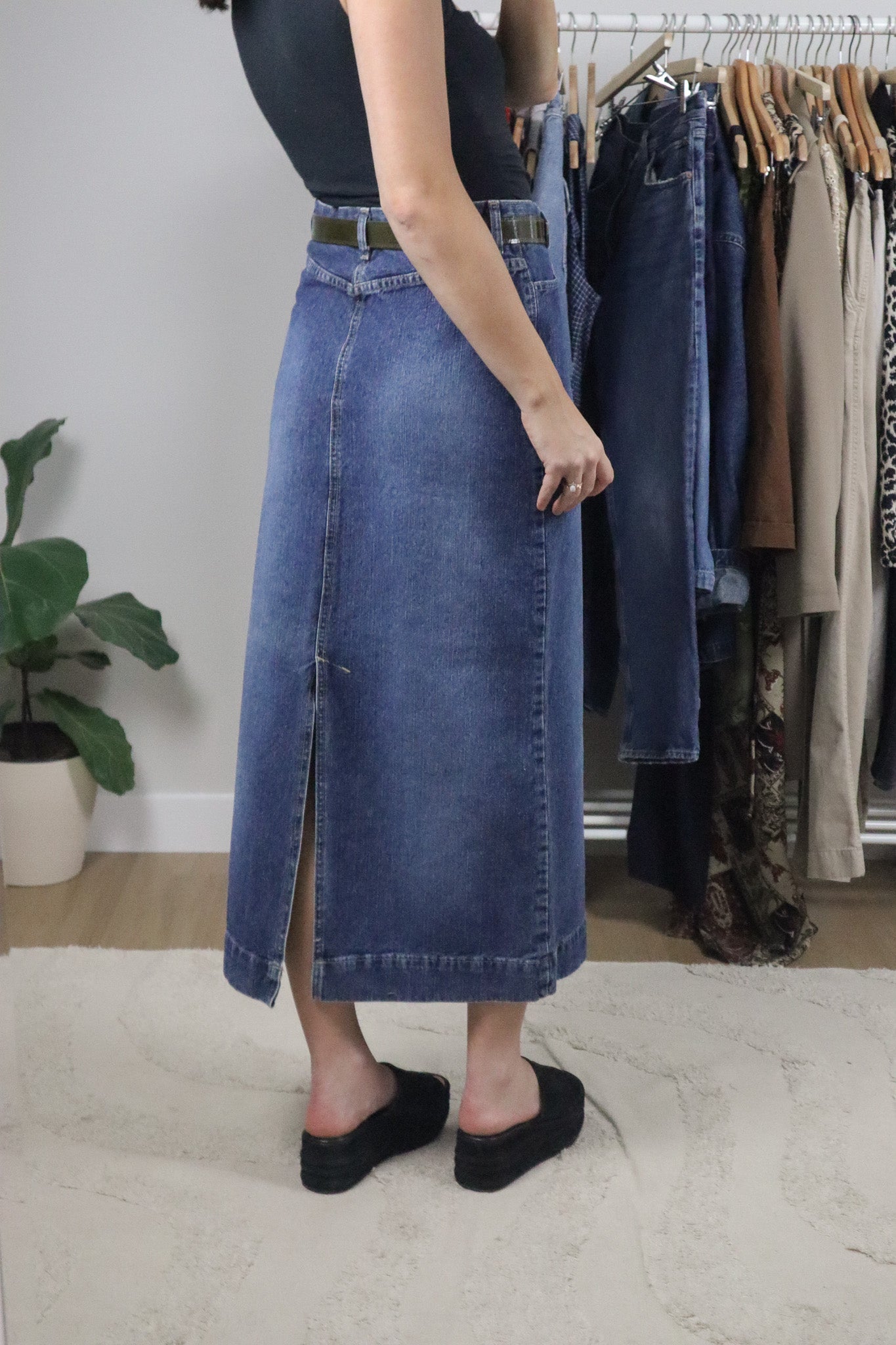 Made in Canada x Vintage x Denim Maxi Skirt (6)