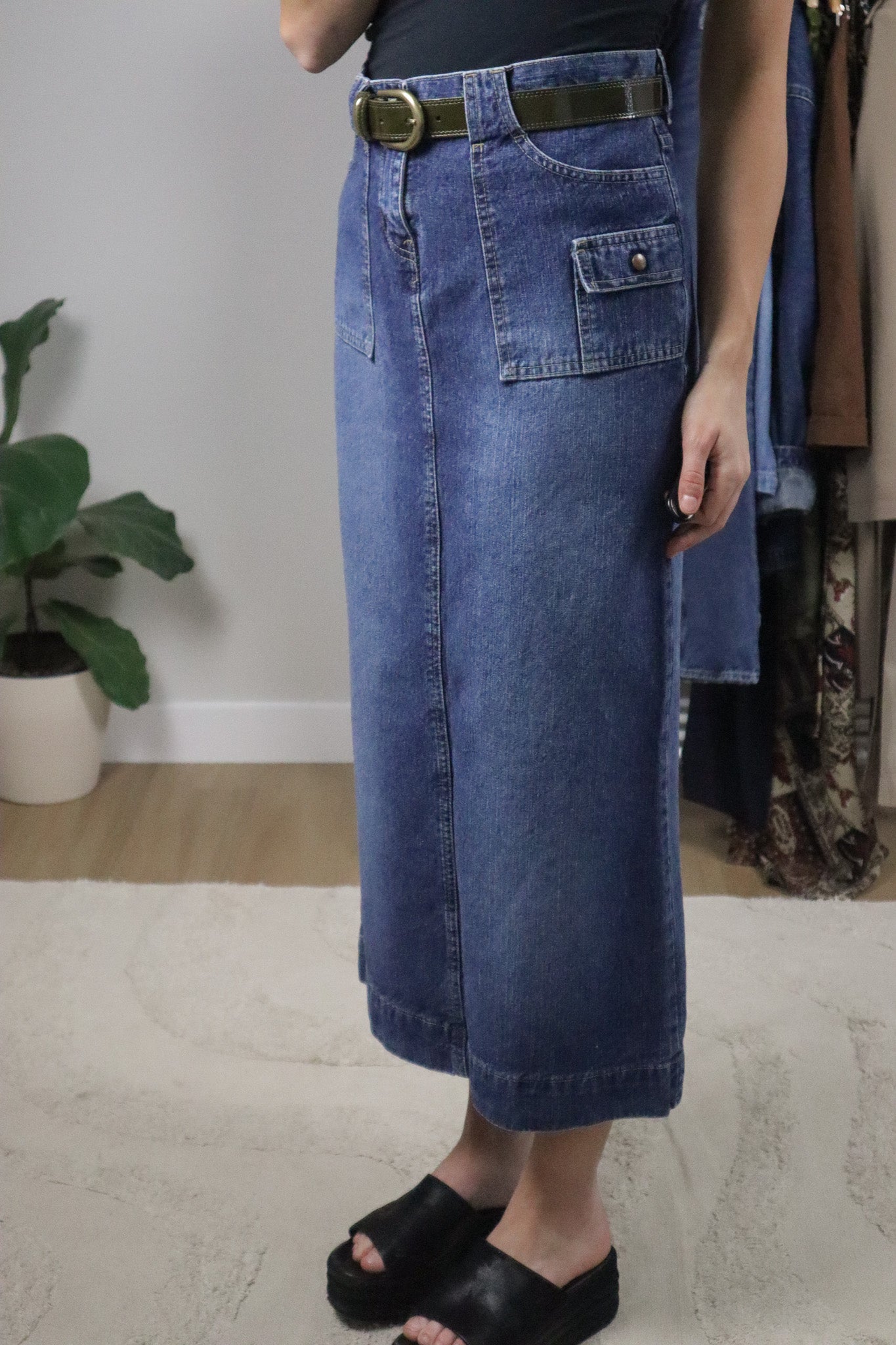 Made in Canada x Vintage x Denim Maxi Skirt (6)