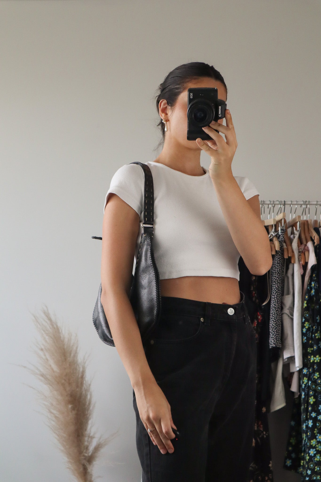 Vintage x Leather Contrast Purse