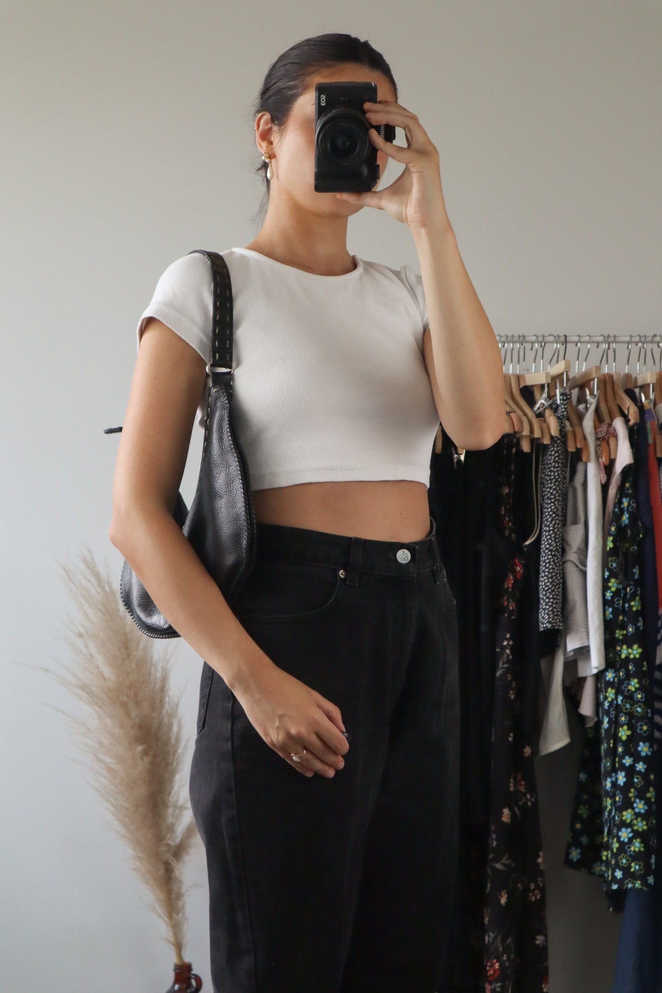 Vintage x Leather Contrast Purse