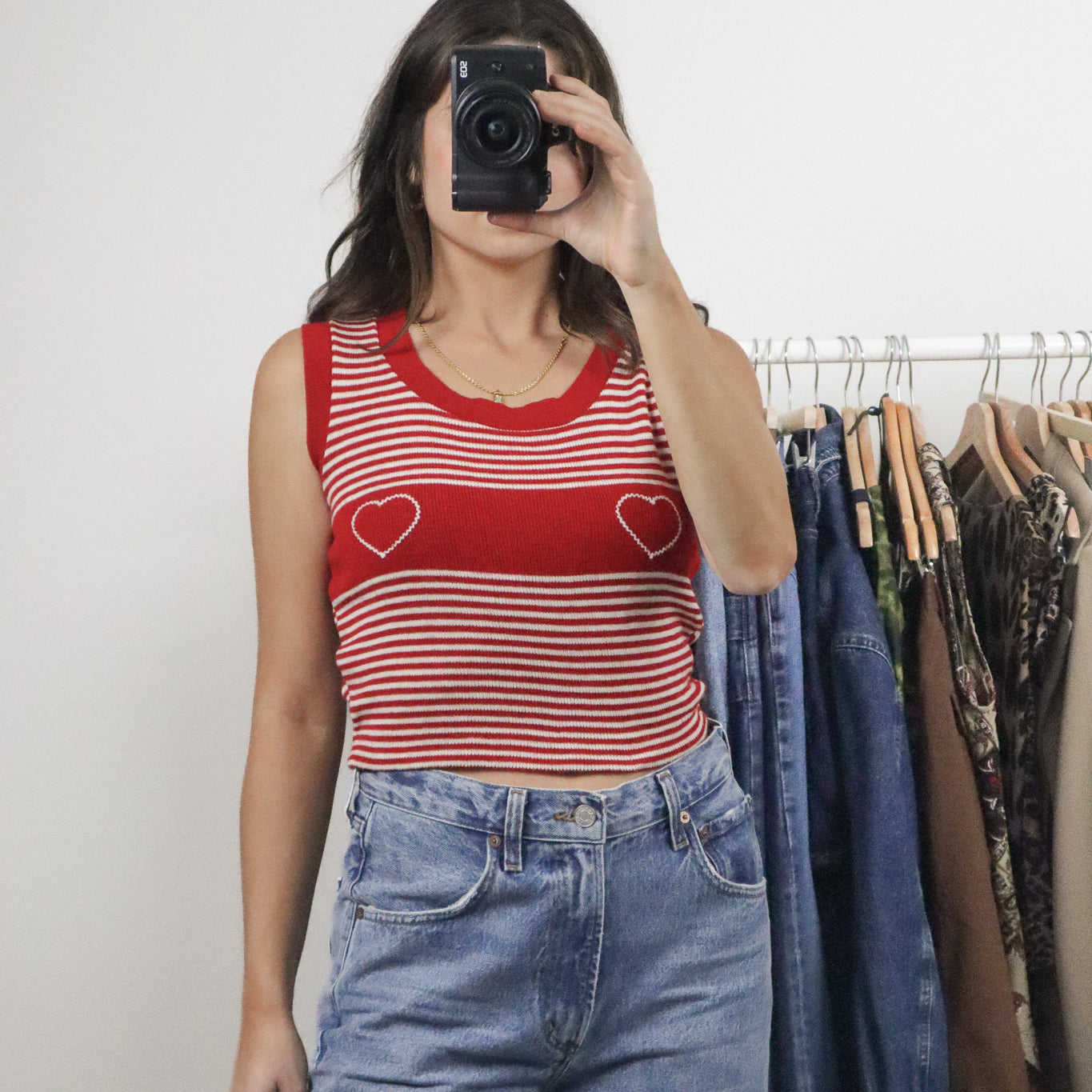 Vintage x Heart Striped Tank (S)
