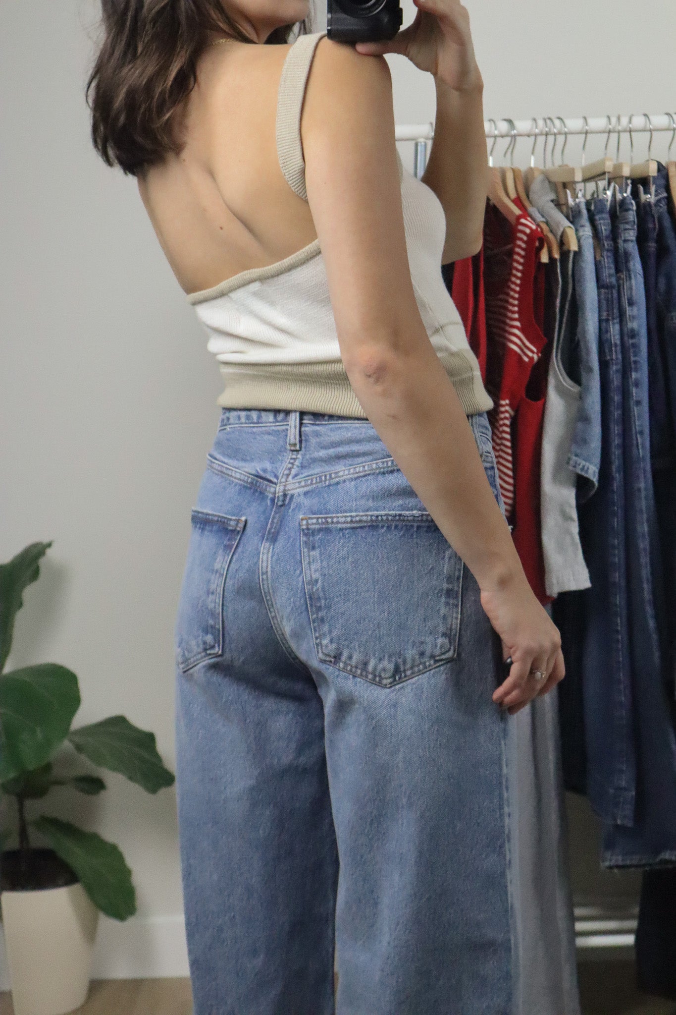 Made in Korea x Vintage x Flower Knit Low Back Tank (M)