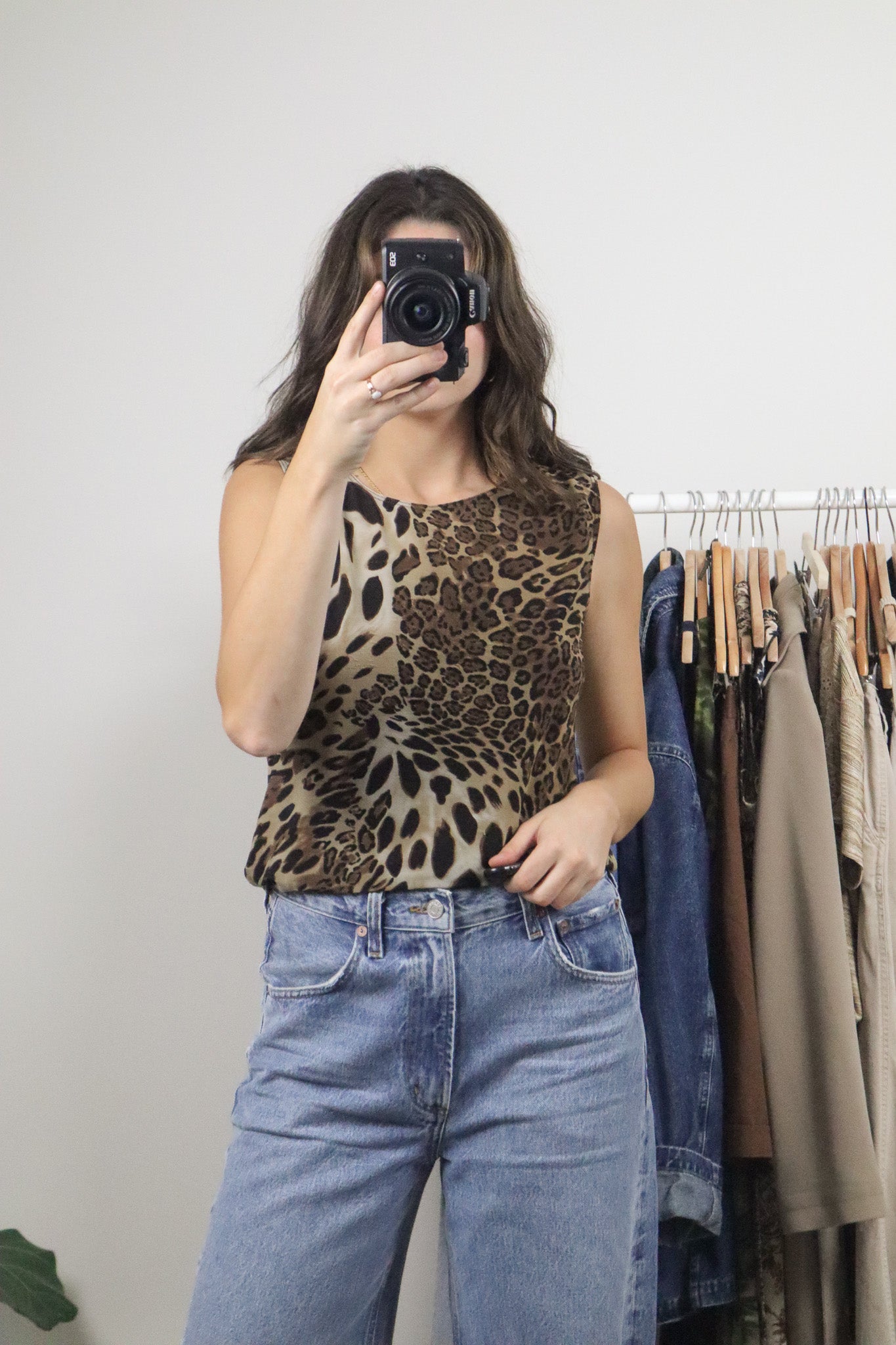 Vintage x Cheetah Tank (L)