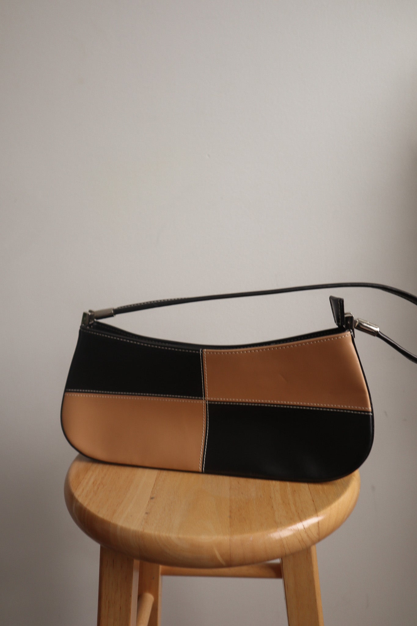 Vintage x Checkered Faux Leather Purse
