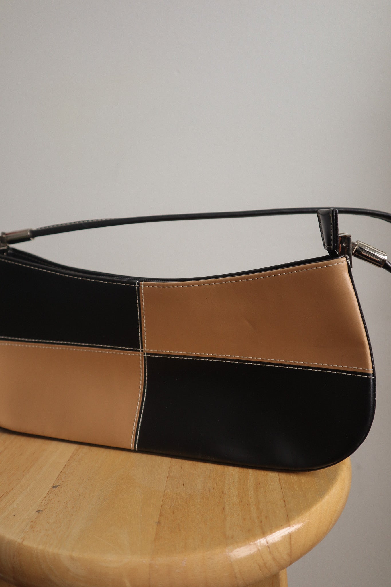 Vintage x Checkered Faux Leather Purse