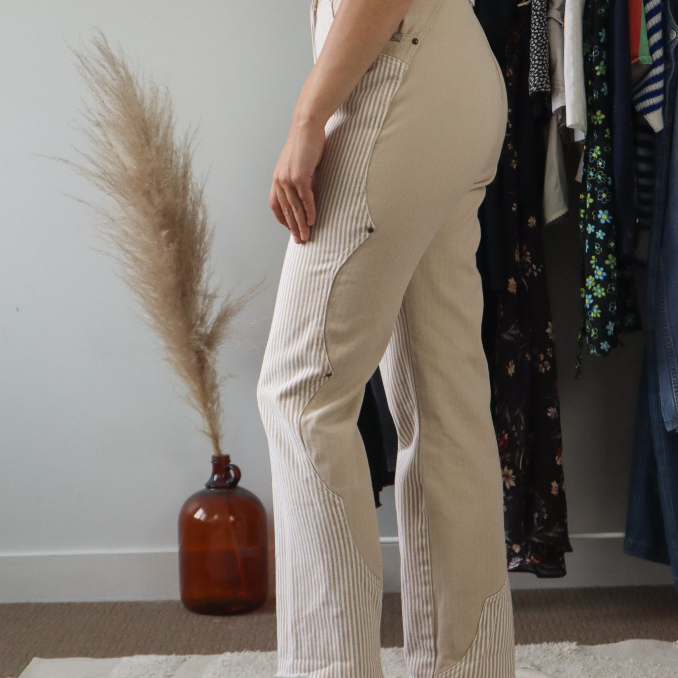 Vintage x Two-Toned/Pinstriped Pants (2/4)