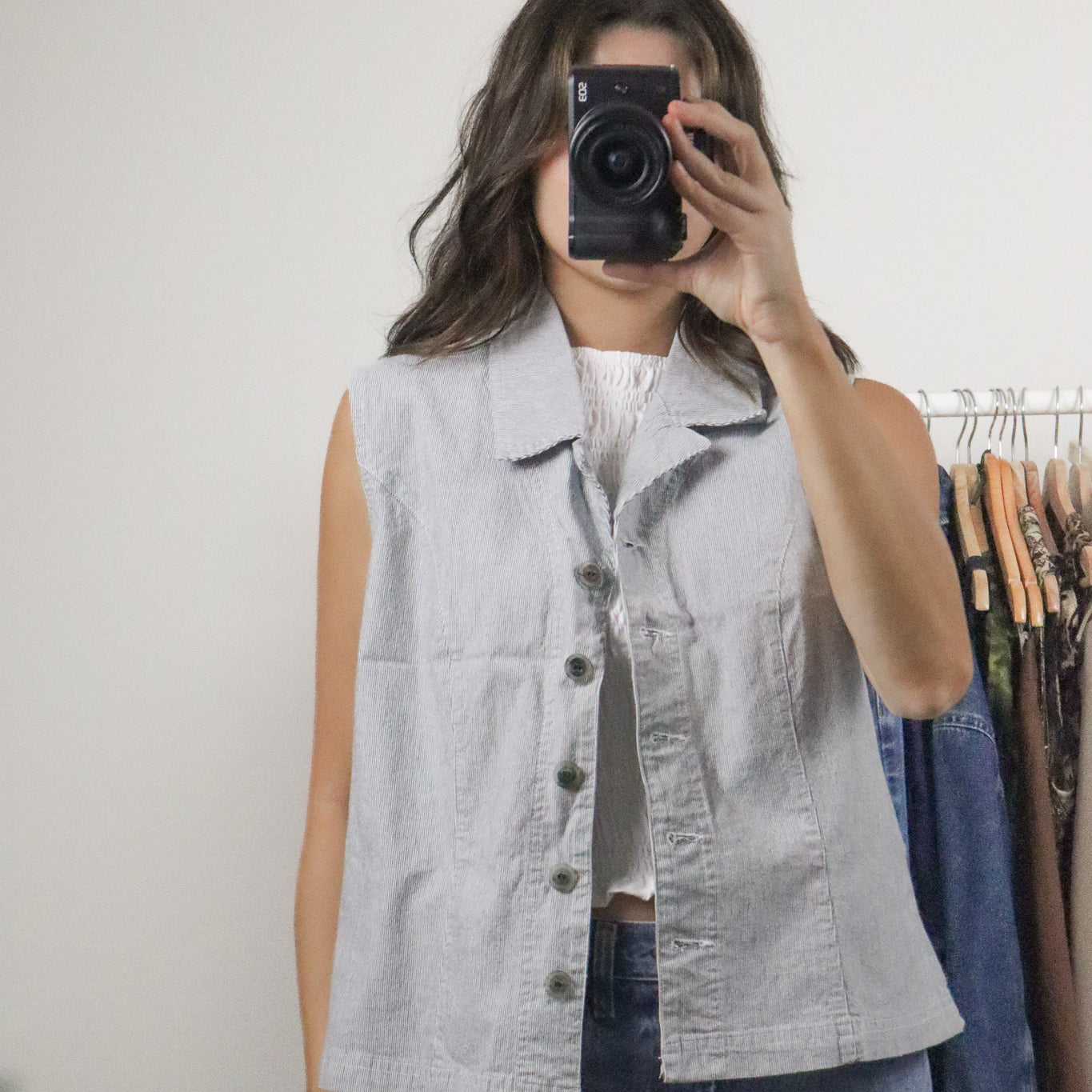 Made in Canda x Vintage x Pinstriped Vest (8/10)