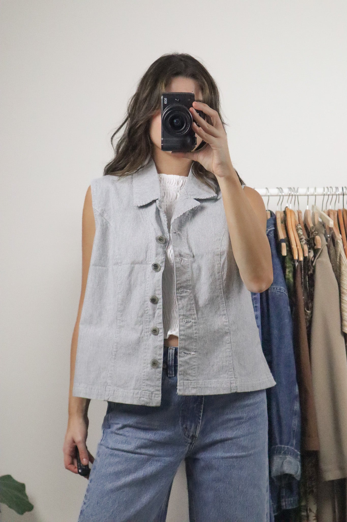 Made in Canda x Vintage x Pinstriped Vest (8/10)