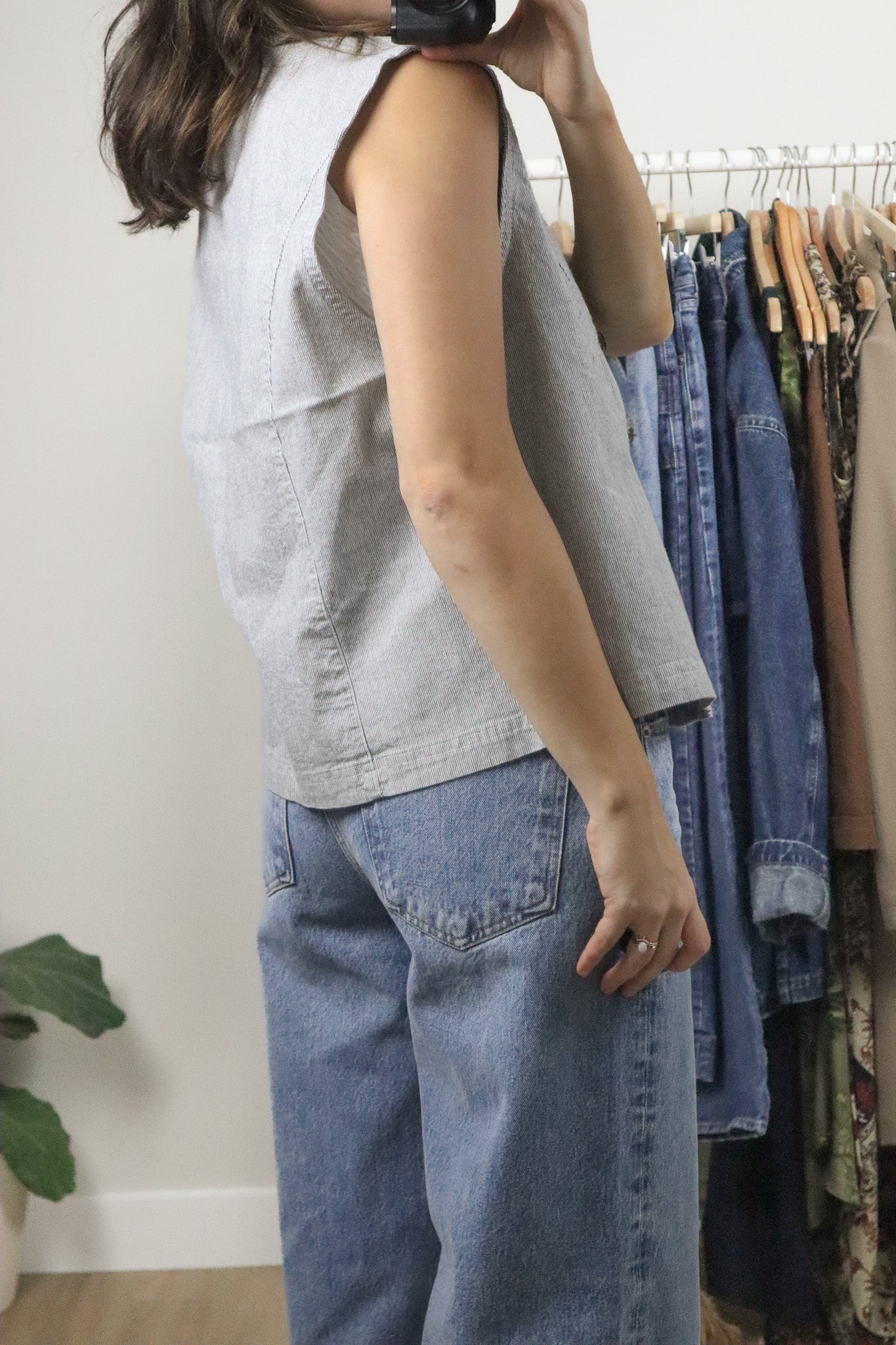 Made in Canda x Vintage x Pinstriped Vest (8/10)